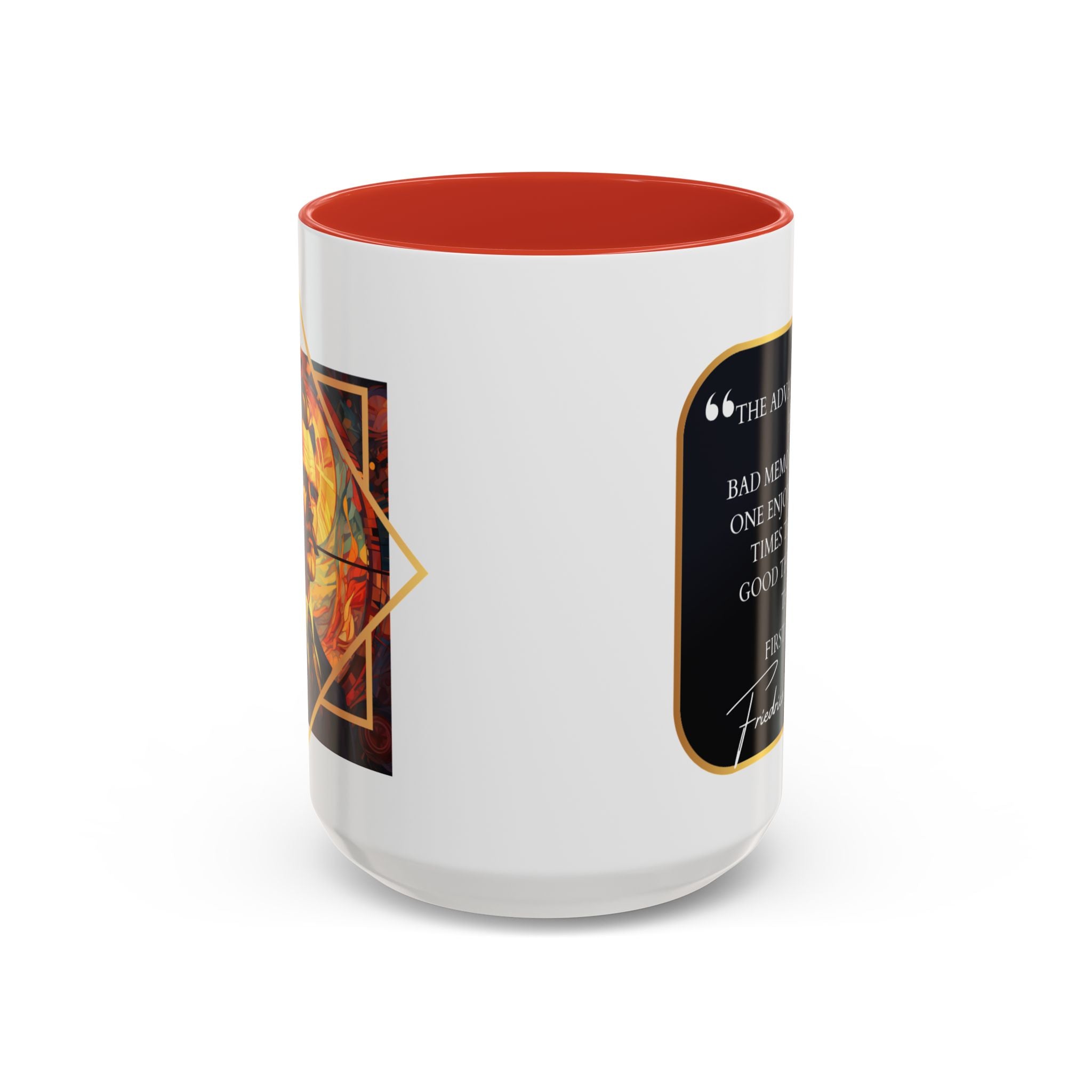Nietzsche Bad Memory Advantage Quote Coffee Cup | 11oz, 15oz Accent Mugs for Philosophy Lovers & Thoughtful Gifts