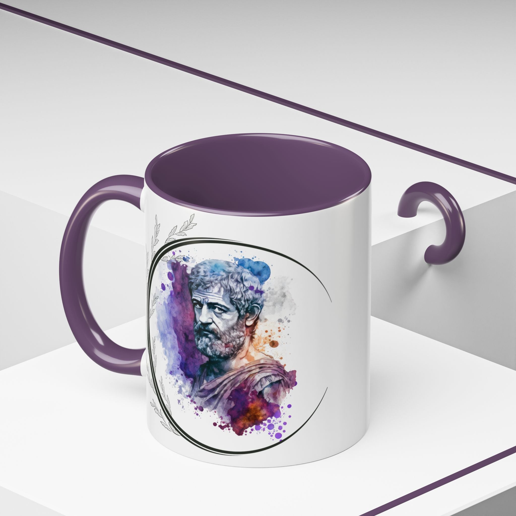Aristotle What is a Friend Quote Mug | Motivational Philosophy Cup | 11oz, 15oz Accent Mugs for Thinkers & Positivity Lovers