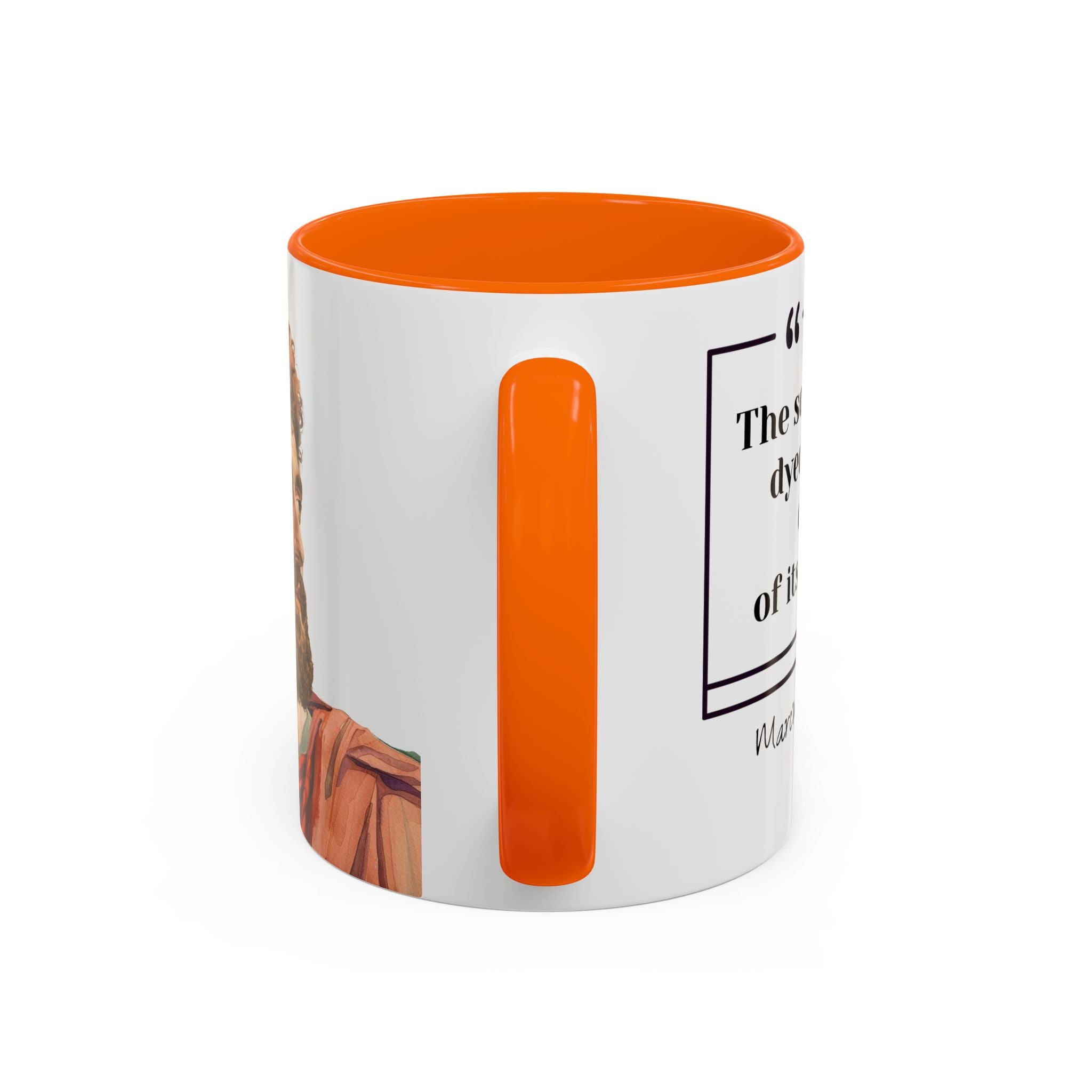 Marcus Aurelius Colour of a Soul Quote Mug | Philosophical Coffee Cup | 11oz, 15oz Accent Mugs for Thinkers| Stoics| Roman Empire