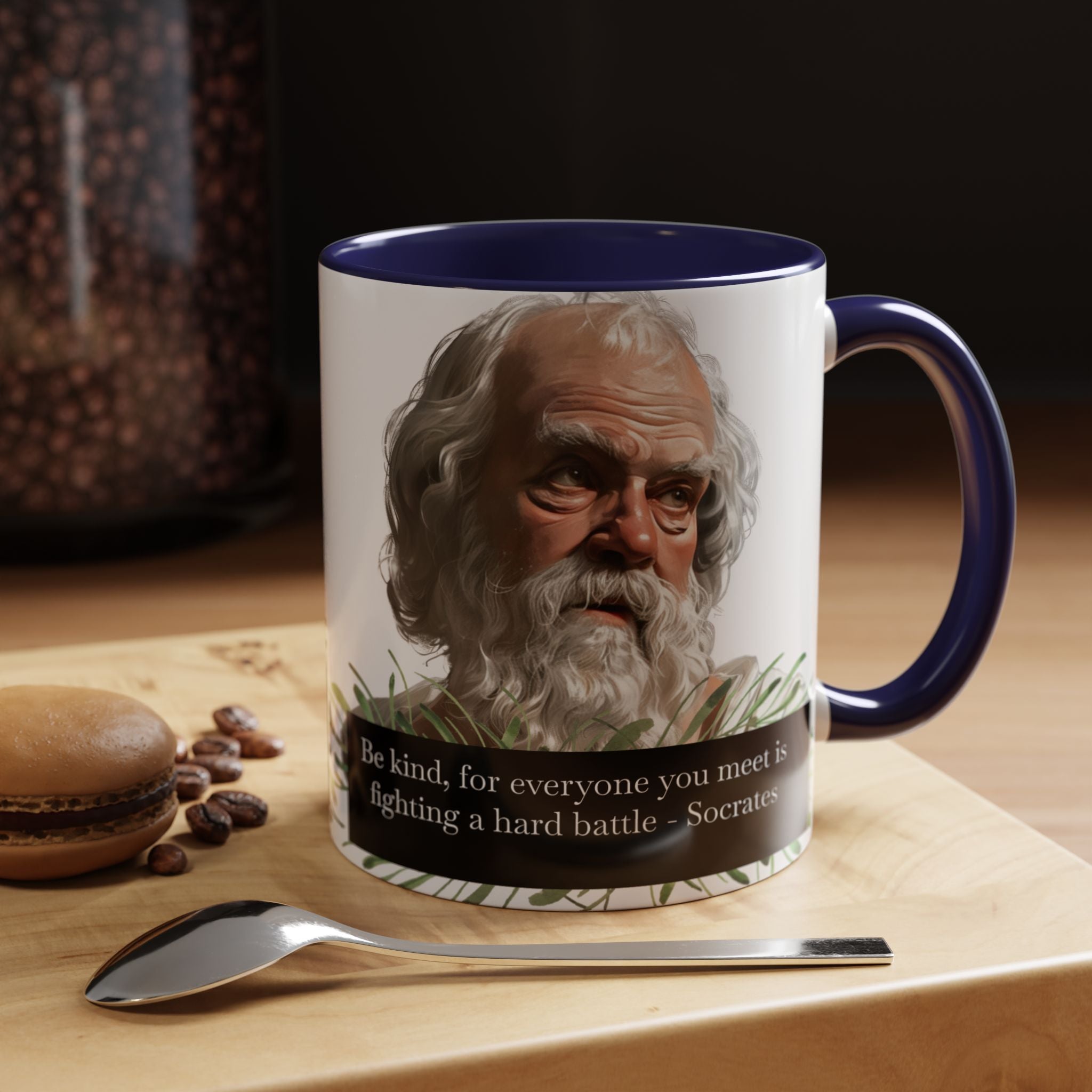 Socrates quote - Be Kind... 11oz, 15oz Accent Mugs