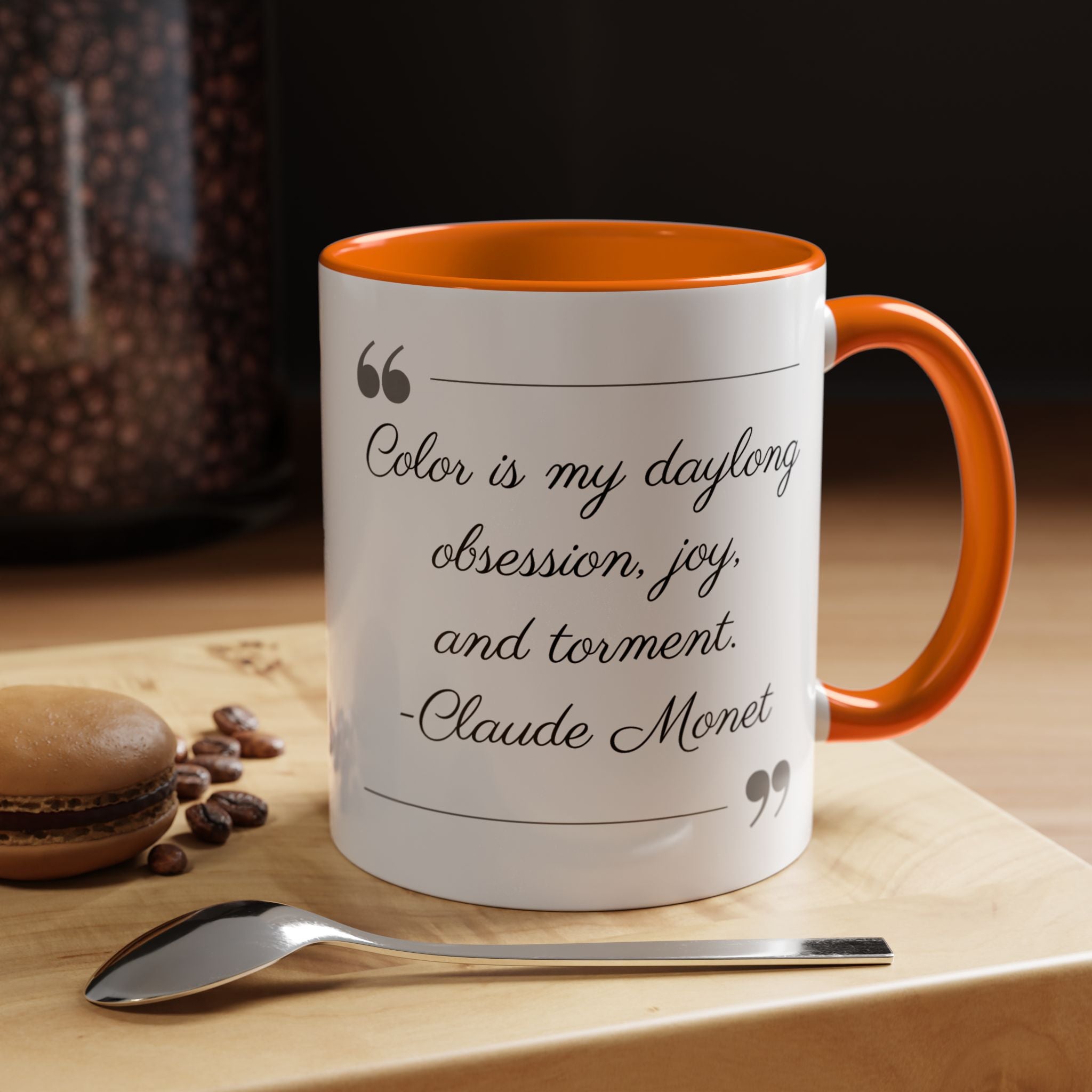 Claude Monet quote - Color is my daylong... - Accent Coffee Mug (11, 15oz) | Impressionist Artist and Artwork