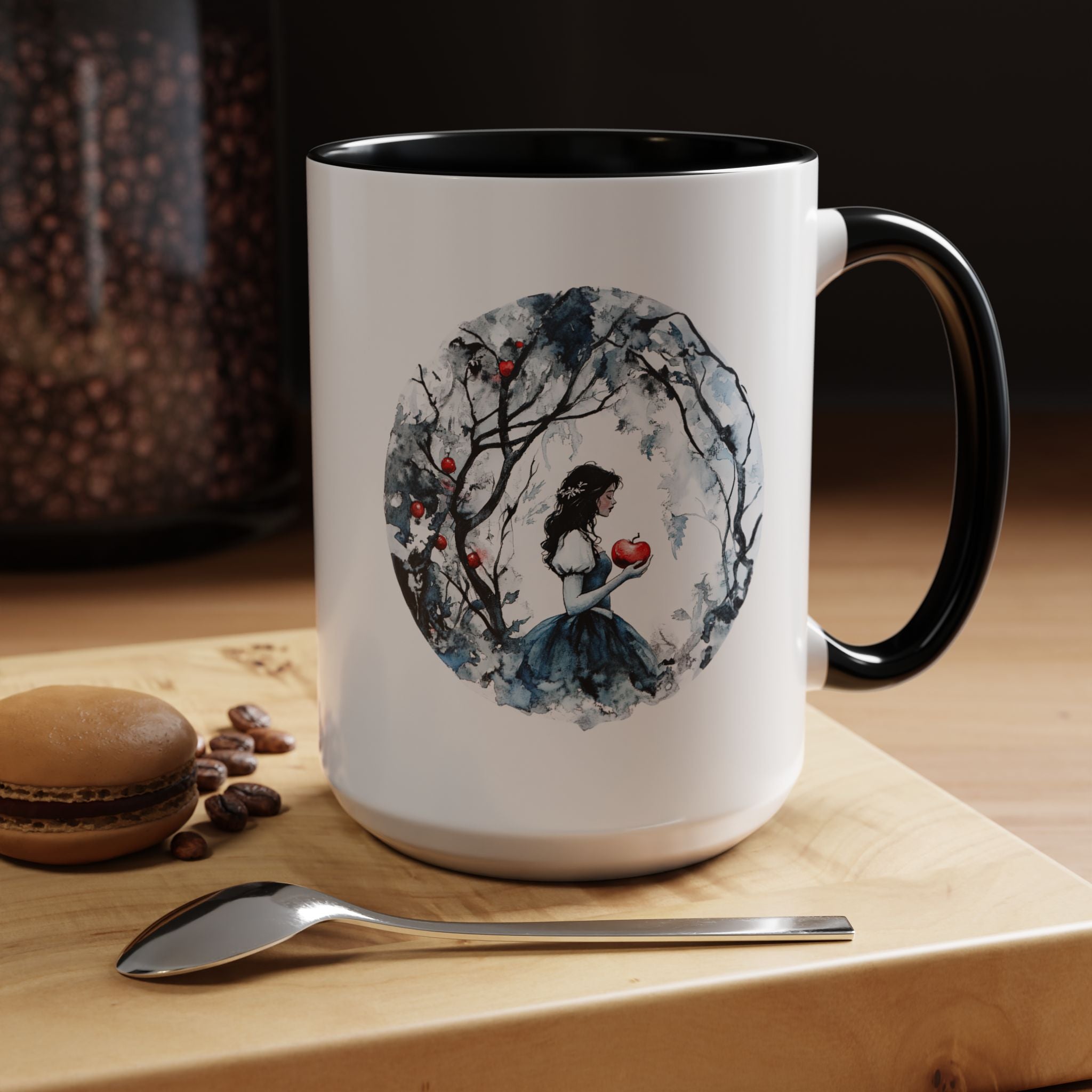 Brother's Grimm Snow White quote  with picture Accent Coffee Mug (11, 15oz) | Fairytale lover's mug