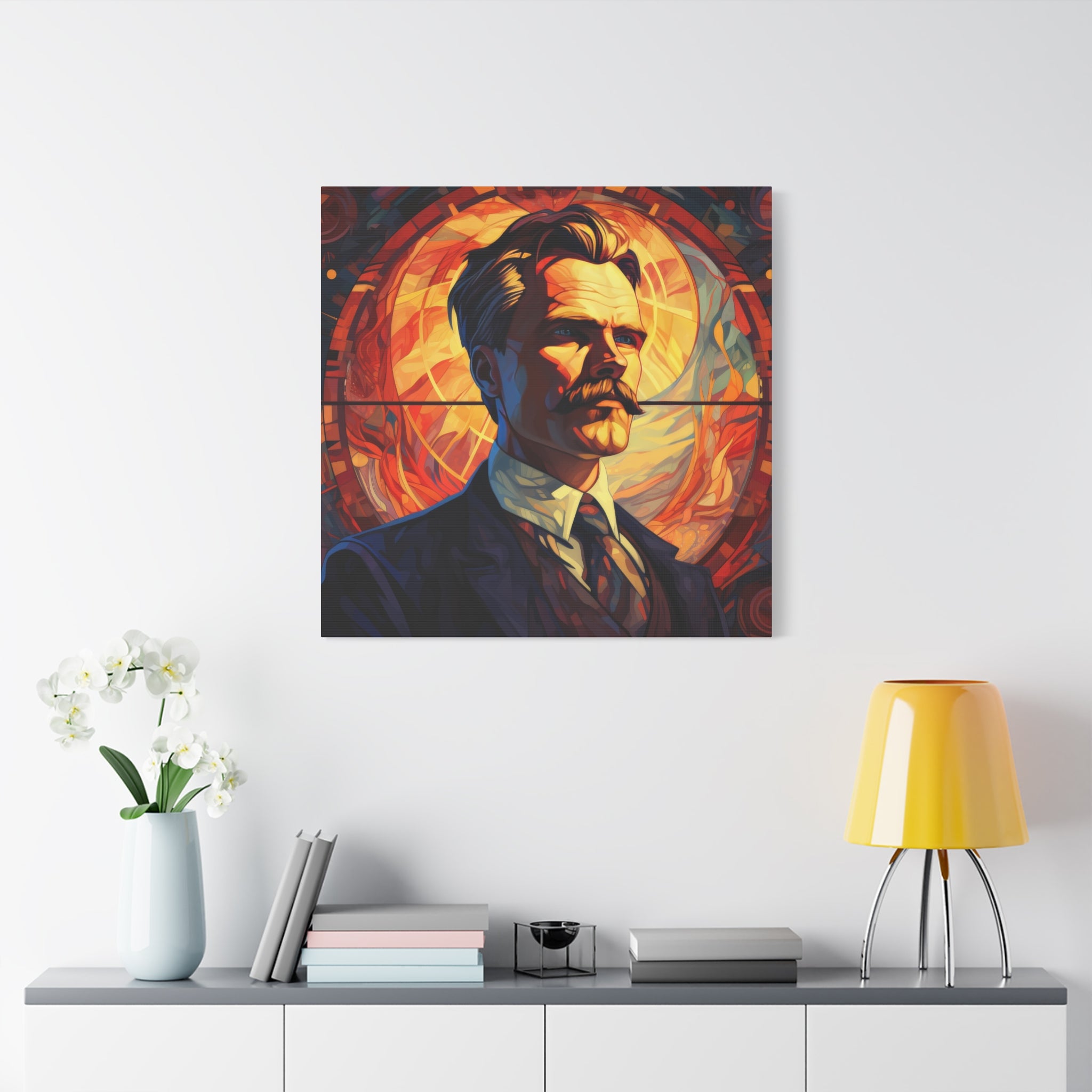 Friedrich Nietzsche Matte Canvas, Stretched, 1.25