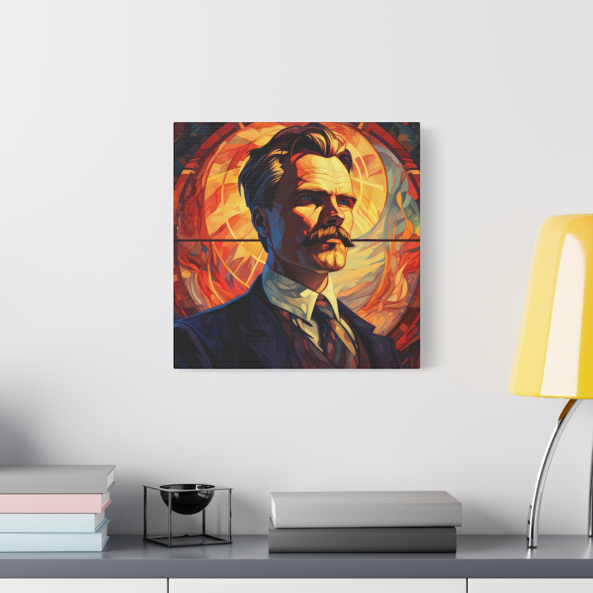 Friedrich Nietzsche Matte Canvas, Stretched, 1.25