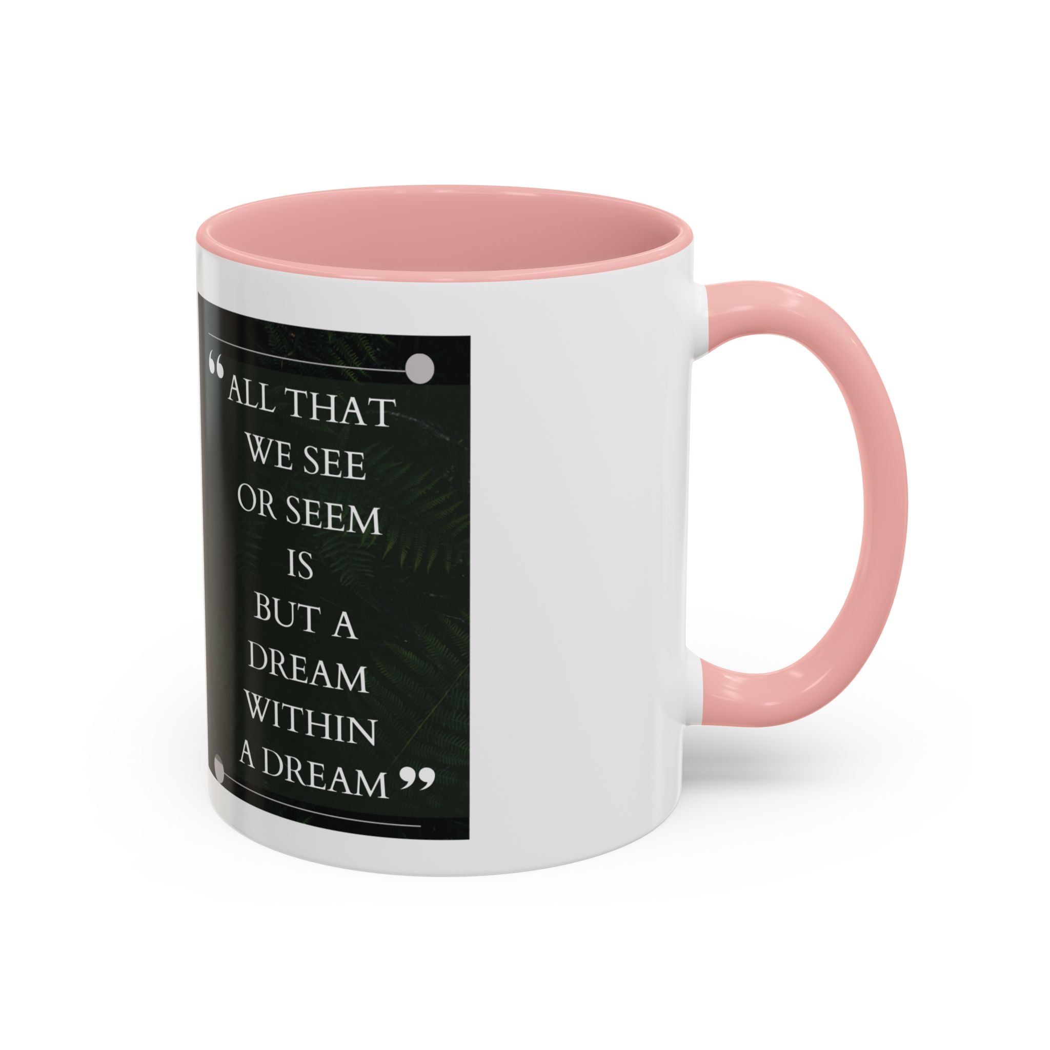 Edgar Allan Poe - All that see  or seem is but a dream within a  dream - quote Accent Coffee Mug (11, 15oz)