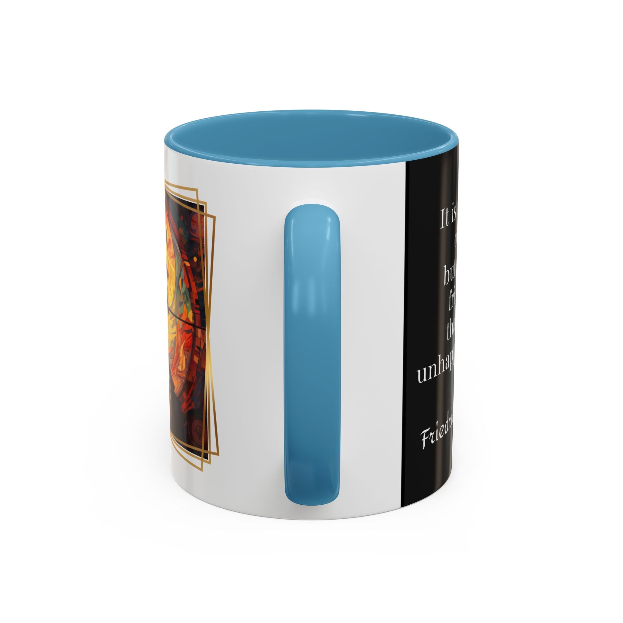 Nietzsche Friendship makes a Marriage Quote Coffee Cup | 11oz, 15oz Accent Mugs for Philosophy Lovers & Thoughtful Gifts