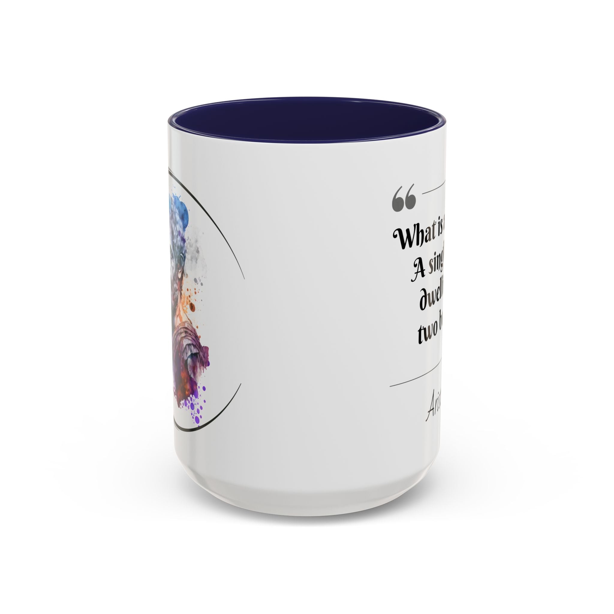 Aristotle What is a Friend Quote Mug | Motivational Philosophy Cup | 11oz, 15oz Accent Mugs for Thinkers & Positivity Lovers