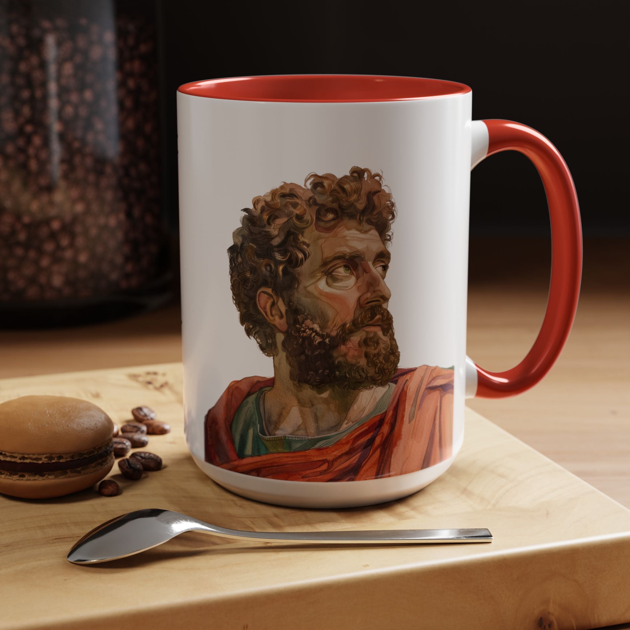 Marcus Aurelius Colour of a Soul Quote Mug | Philosophical Coffee Cup | 11oz, 15oz Accent Mugs for Thinkers| Stoics| Roman Empire