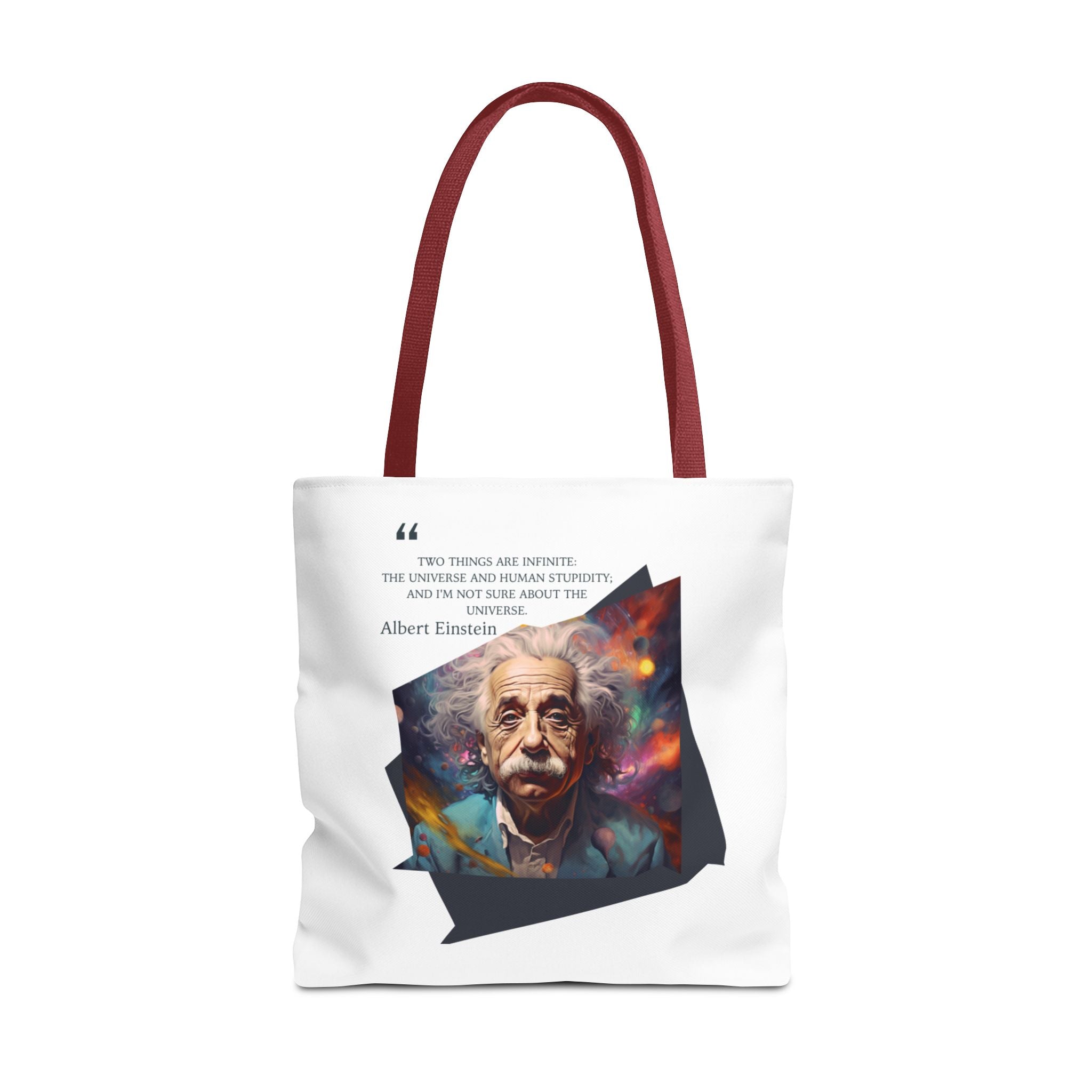 Albert Einstein Infinite Wisdom Quote Humorous Tote Bag