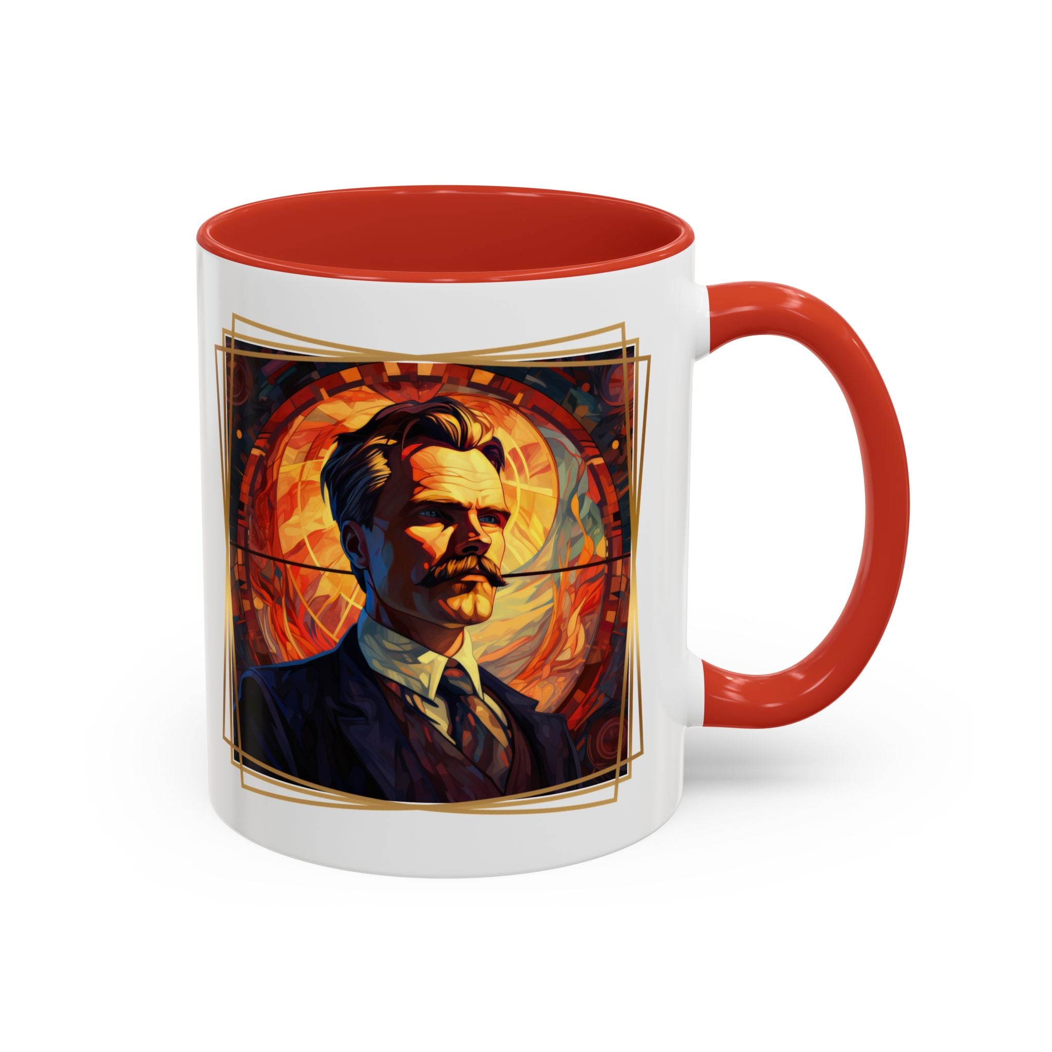 Nietzsche Friendship makes a Marriage Quote Coffee Cup | 11oz, 15oz Accent Mugs for Philosophy Lovers & Thoughtful Gifts