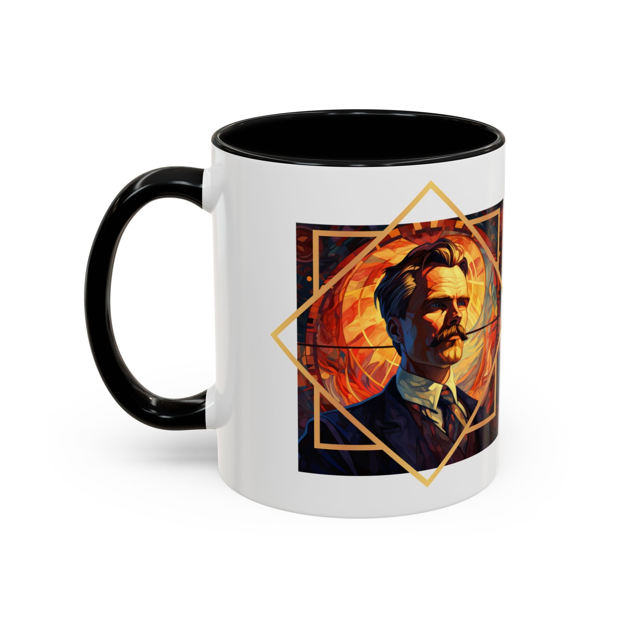 Nietzsche -The advantage of a bad memory is that one enjoys several times the same good things for the first time Quote -  Accent Coffee Mug (11, 15oz)