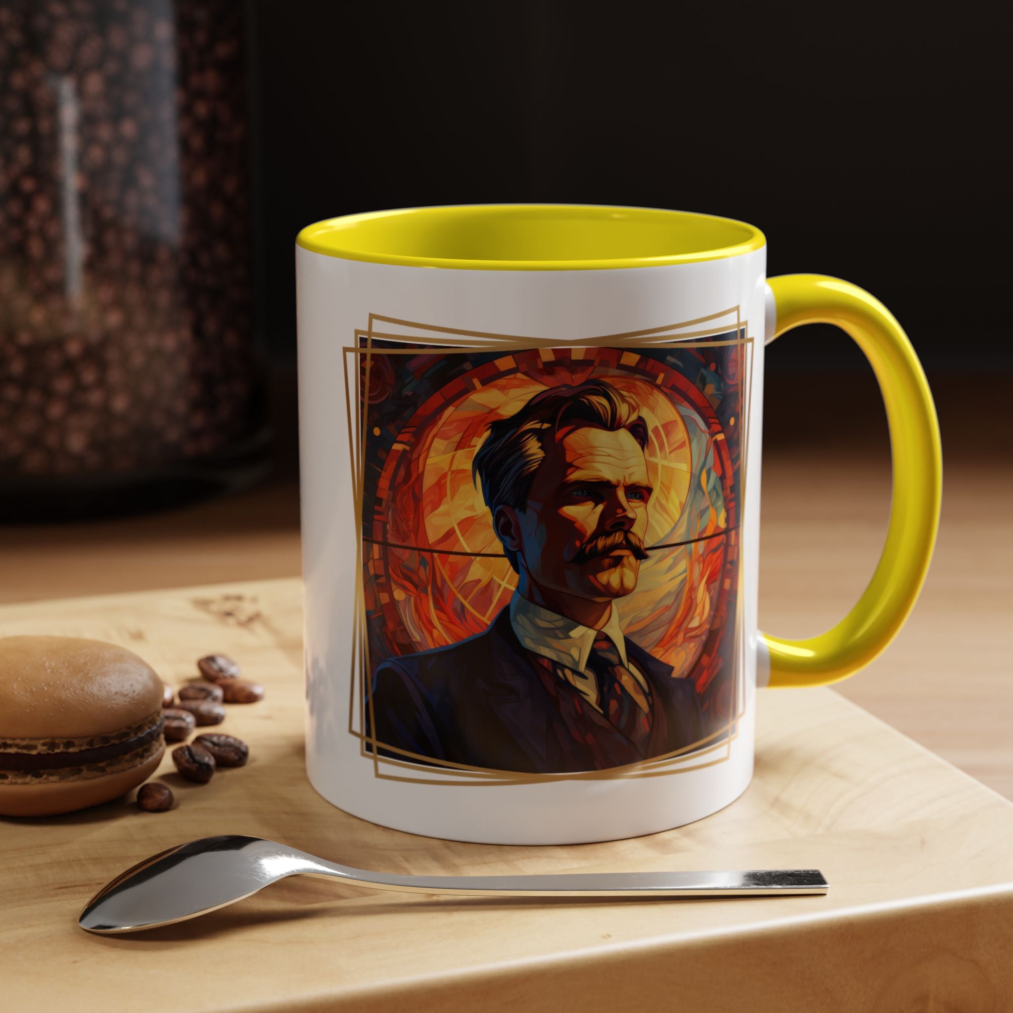Nietzsche Friendship makes a Marriage Quote Coffee Cup | 11oz, 15oz Accent Mugs for Philosophy Lovers & Thoughtful Gifts