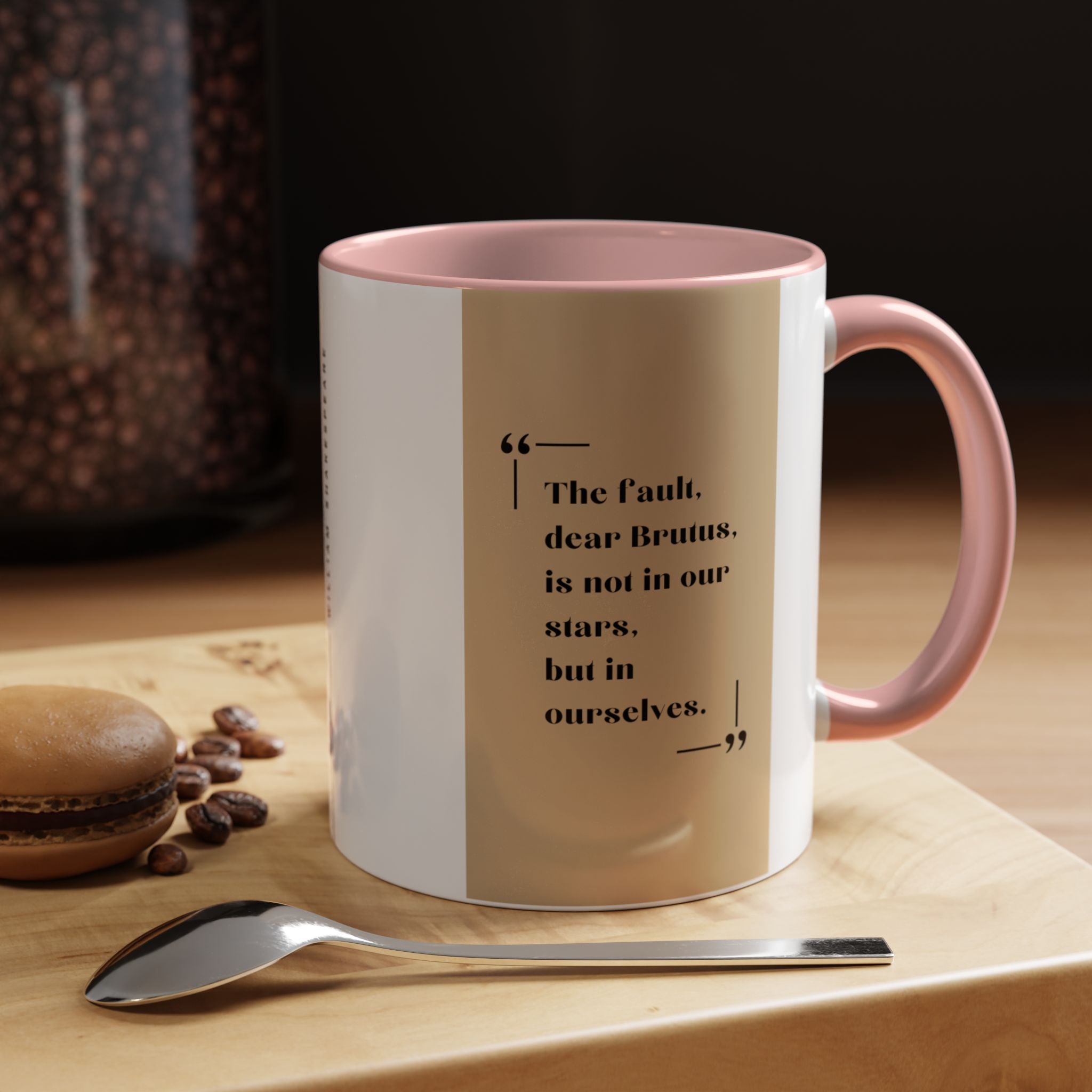 Shakespeare Brutus Quote Mug | Classic Literature Coffee Cup | 11oz, 15oz Accent Mugs for Thinkers & Literary Fans