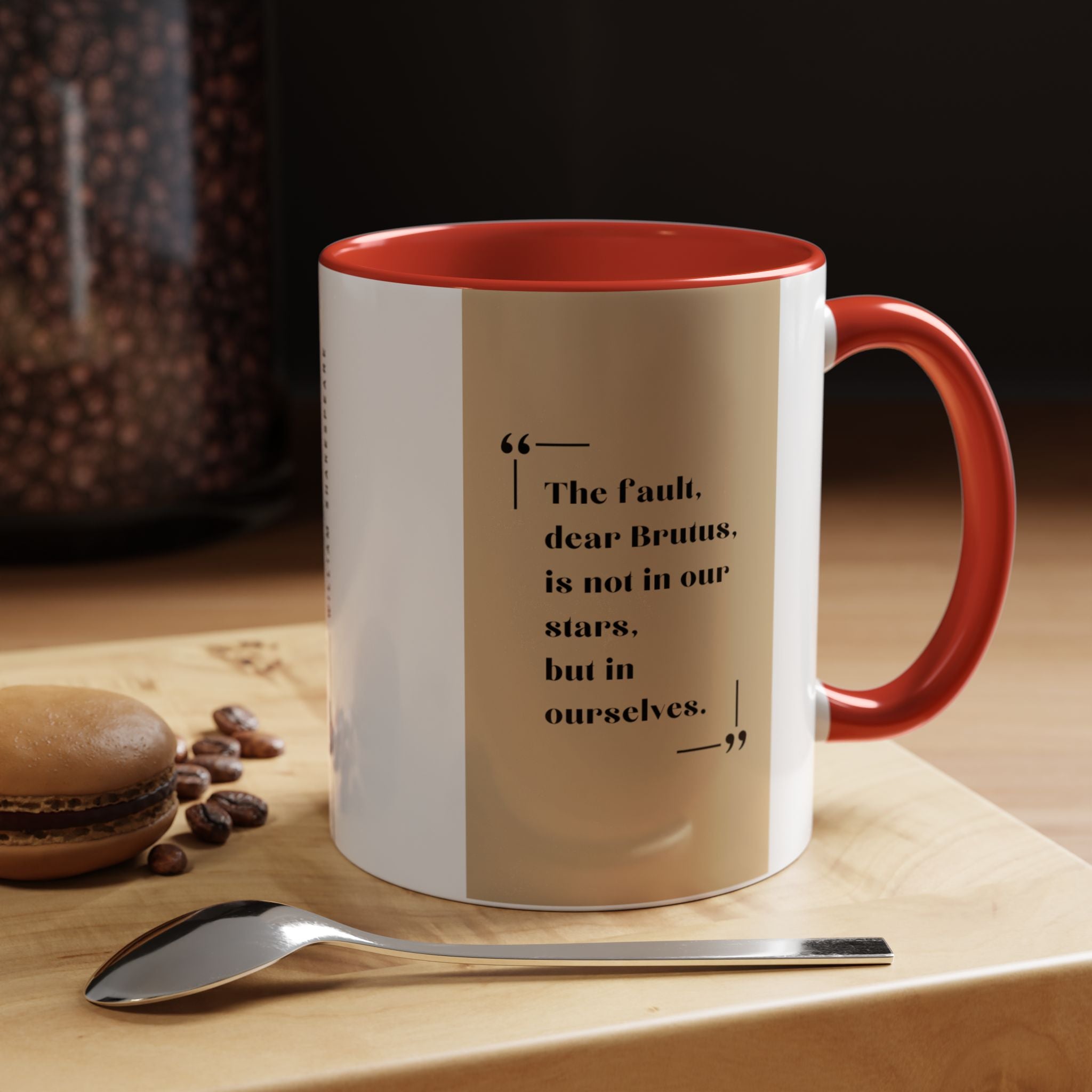 Shakespeare Brutus Quote Mug | Classic Literature Coffee Cup | 11oz, 15oz Accent Mugs for Thinkers & Literary Fans
