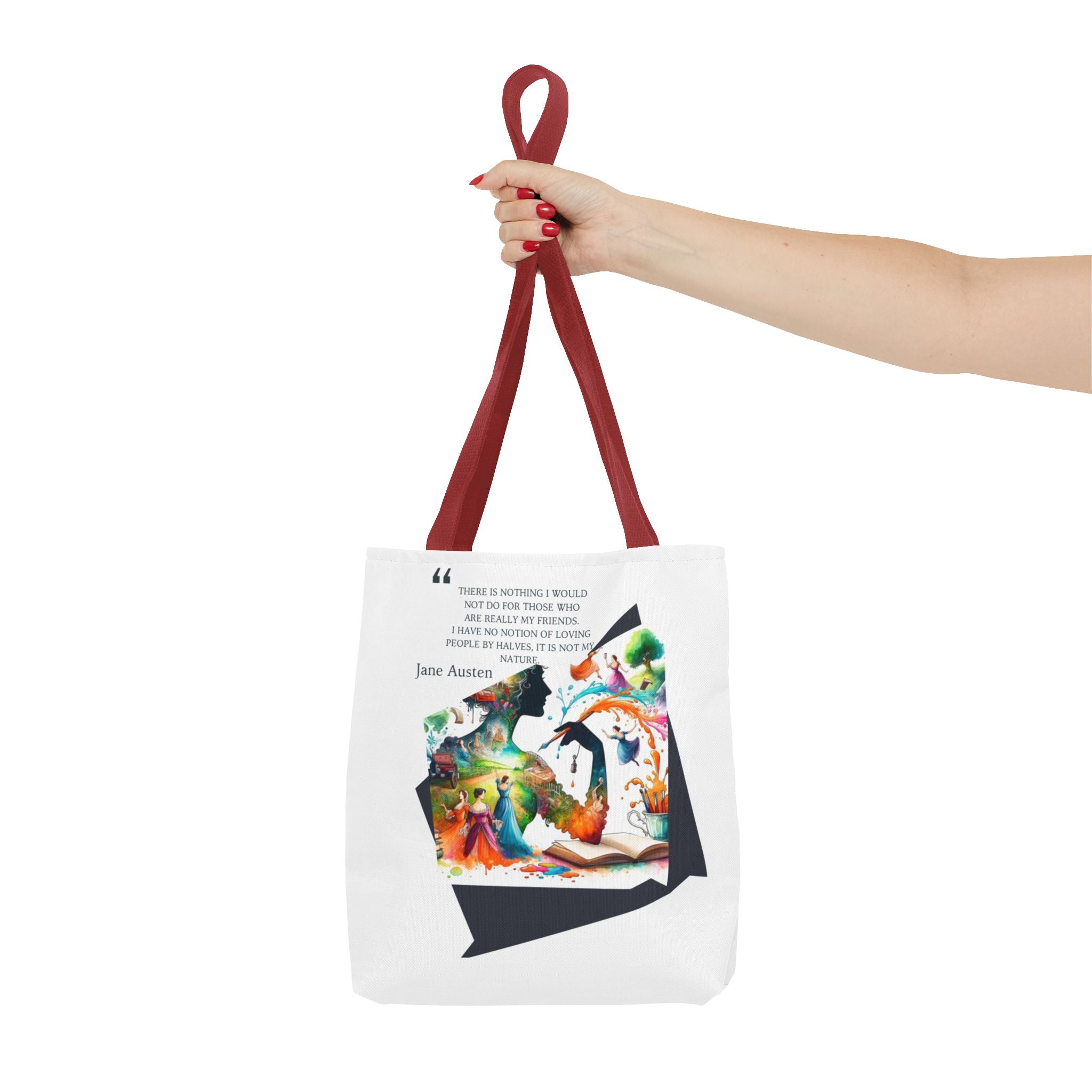 Jane Austen - There is nothing I wouldn't do for my friends Tote Bag (AOP) in 3 sizes