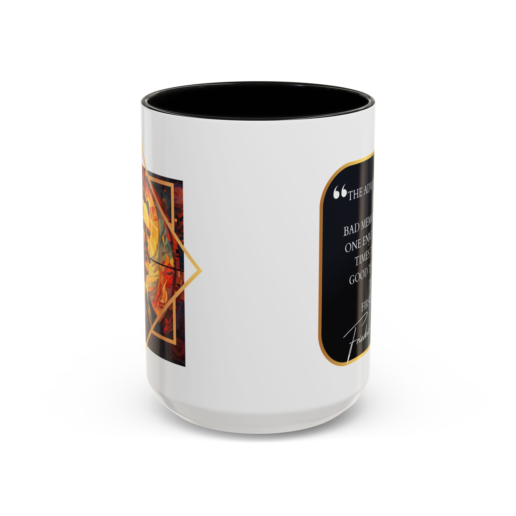 Nietzsche Bad Memory Advantage Quote Coffee Cup | 11oz, 15oz Accent Mugs for Philosophy Lovers & Thoughtful Gifts