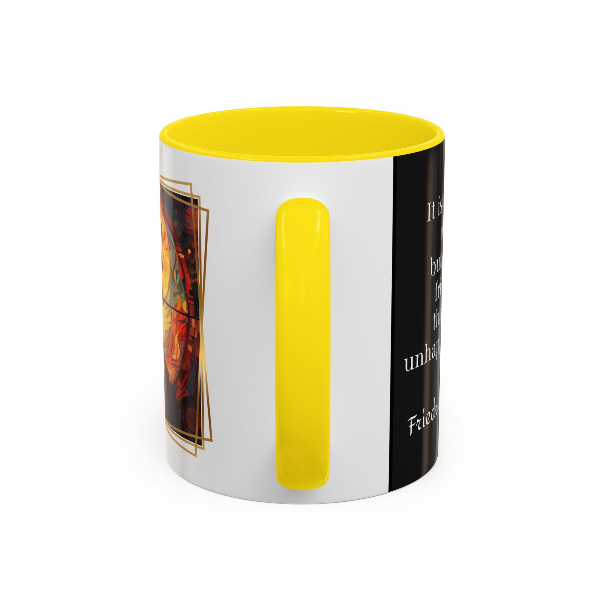 Nietzsche Friendship makes a Marriage Quote Coffee Cup | 11oz, 15oz Accent Mugs for Philosophy Lovers & Thoughtful Gifts