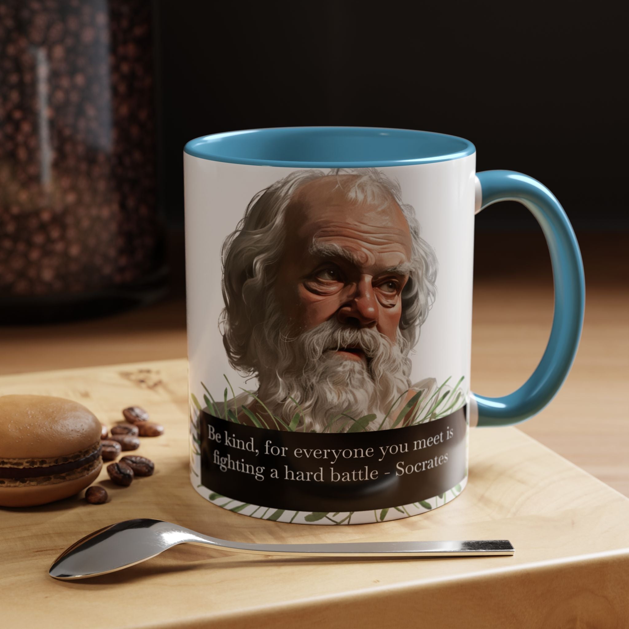 Socrates quote - Be Kind... 11oz, 15oz Accent Mugs