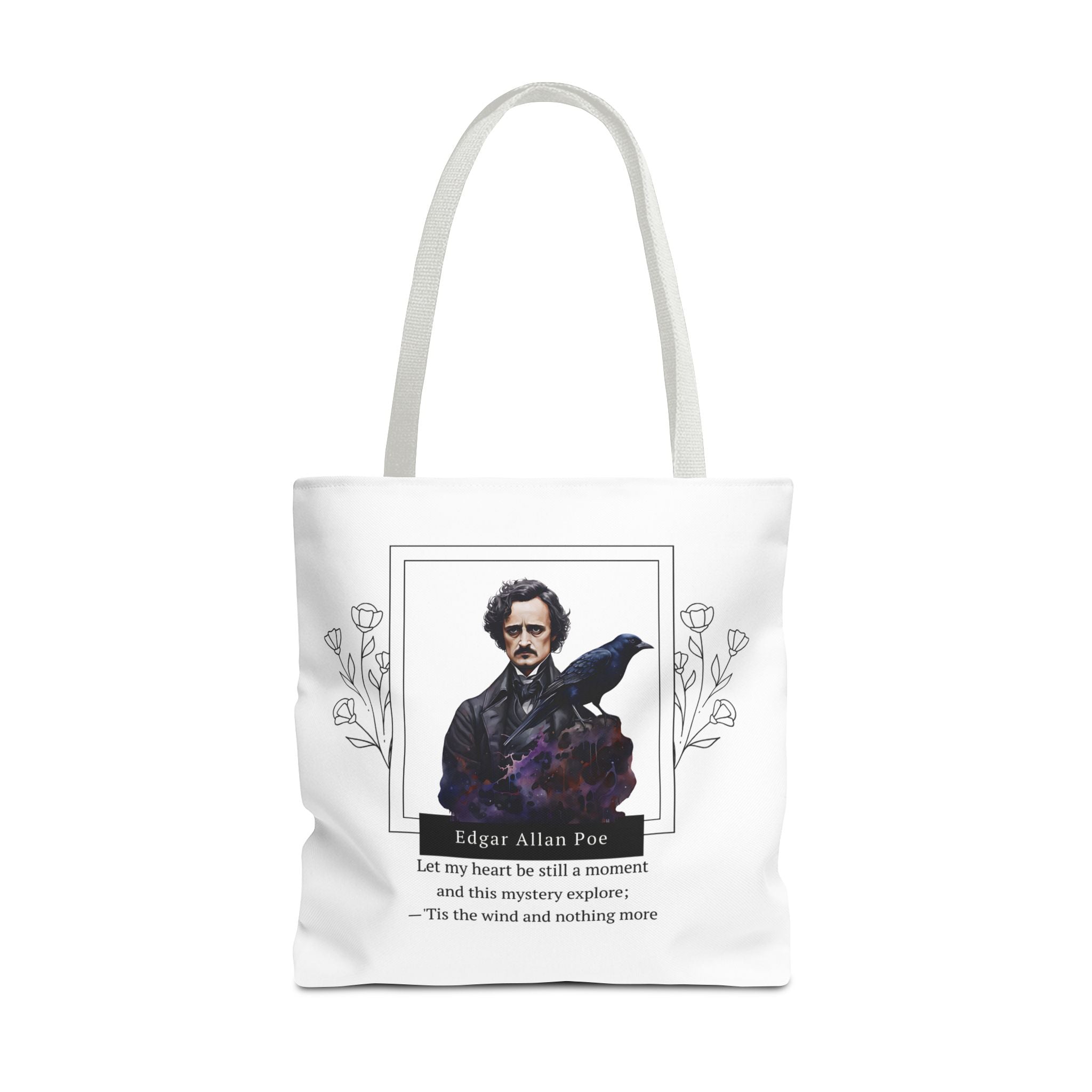 Edgar Allan Poe The Raven Quote Tote Bag | Gothic Mystery AOP Tote