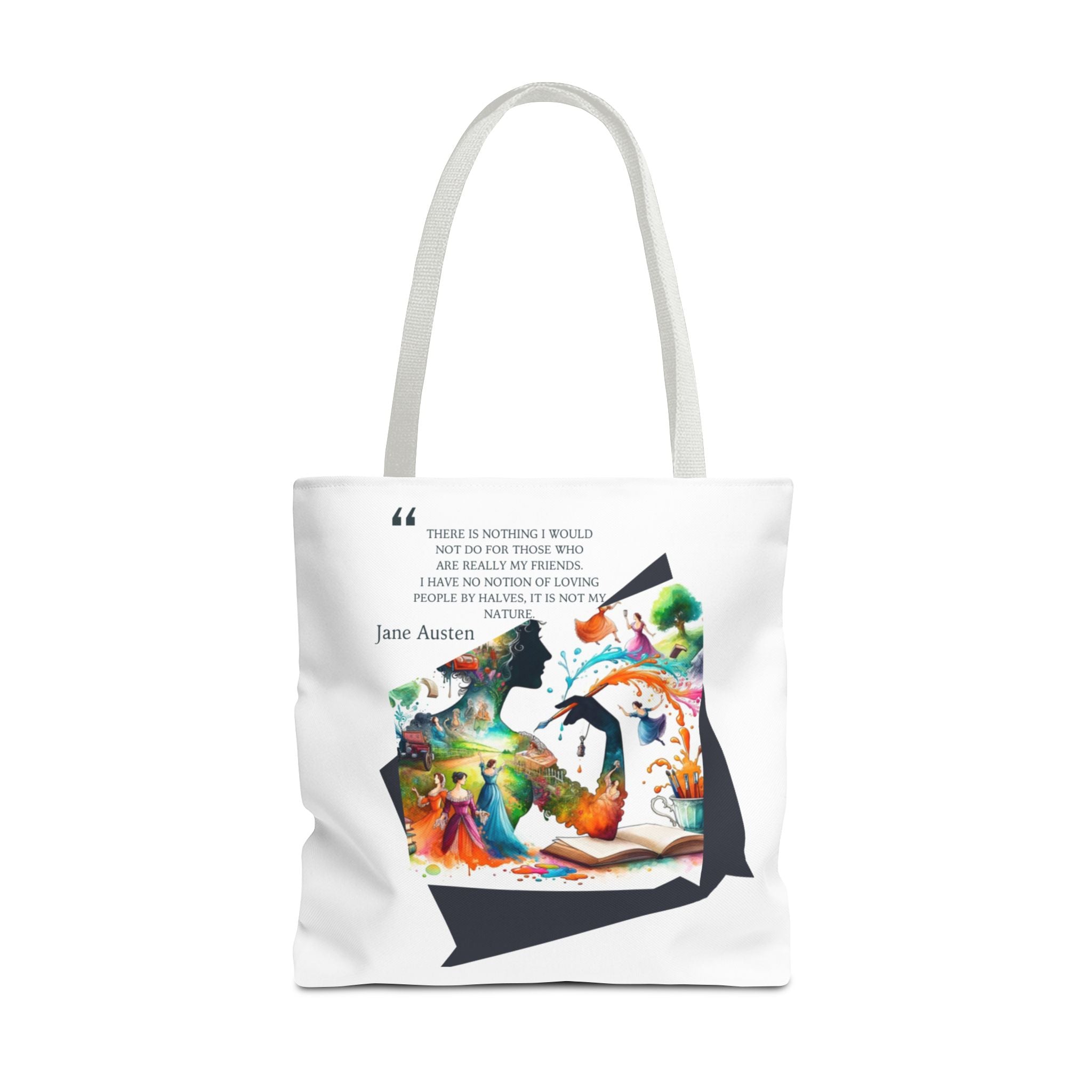 Jane Austen - There is nothing I wouldn't do for my friends Tote Bag (AOP) in 3 sizes
