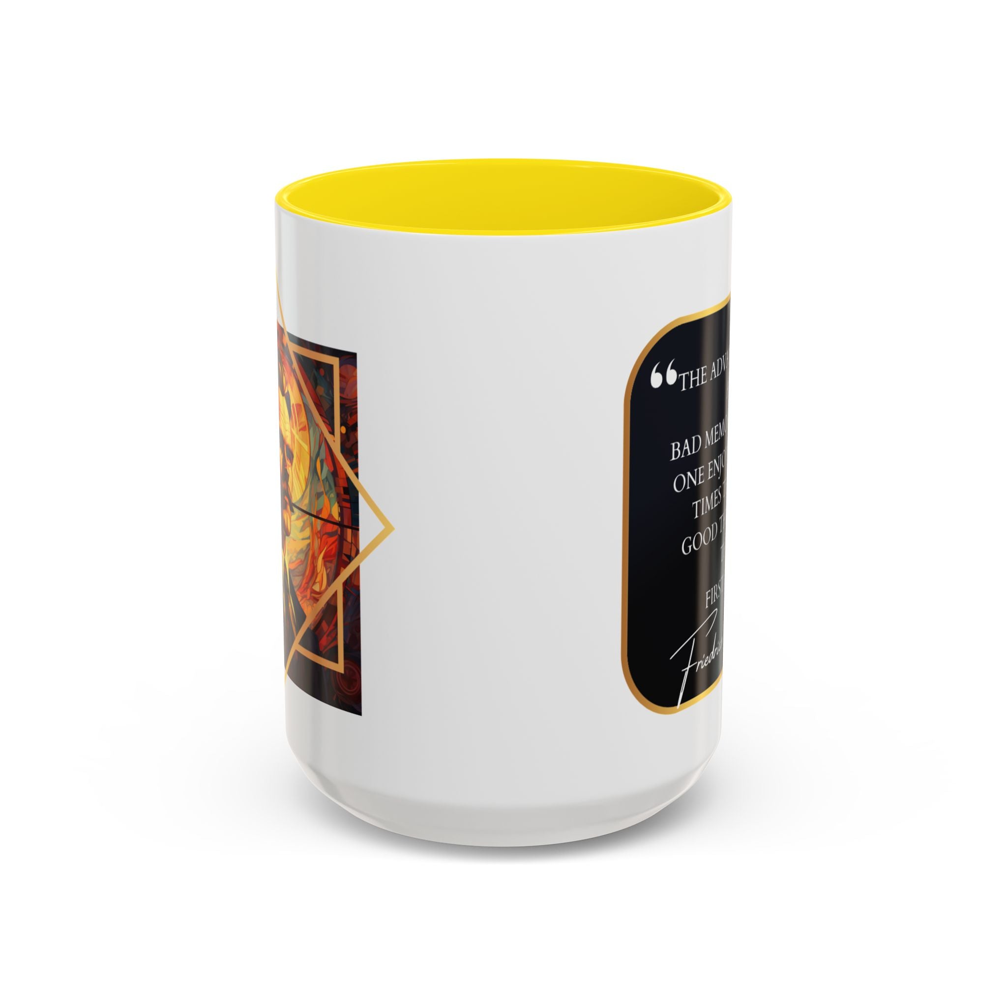Nietzsche Bad Memory Advantage Quote Coffee Cup | 11oz, 15oz Accent Mugs for Philosophy Lovers & Thoughtful Gifts