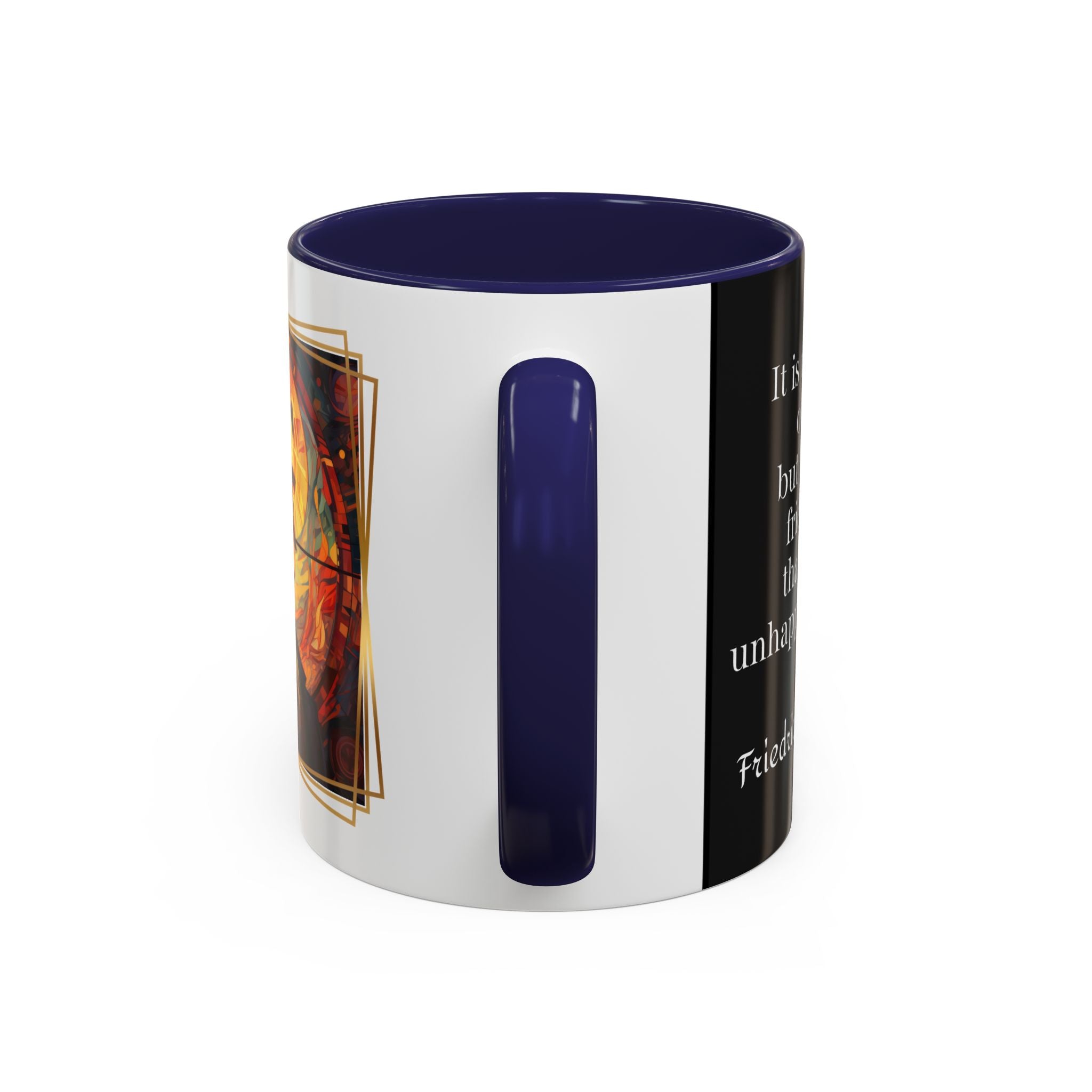 Nietzsche Friendship makes a Marriage Quote Coffee Cup | 11oz, 15oz Accent Mugs for Philosophy Lovers & Thoughtful Gifts