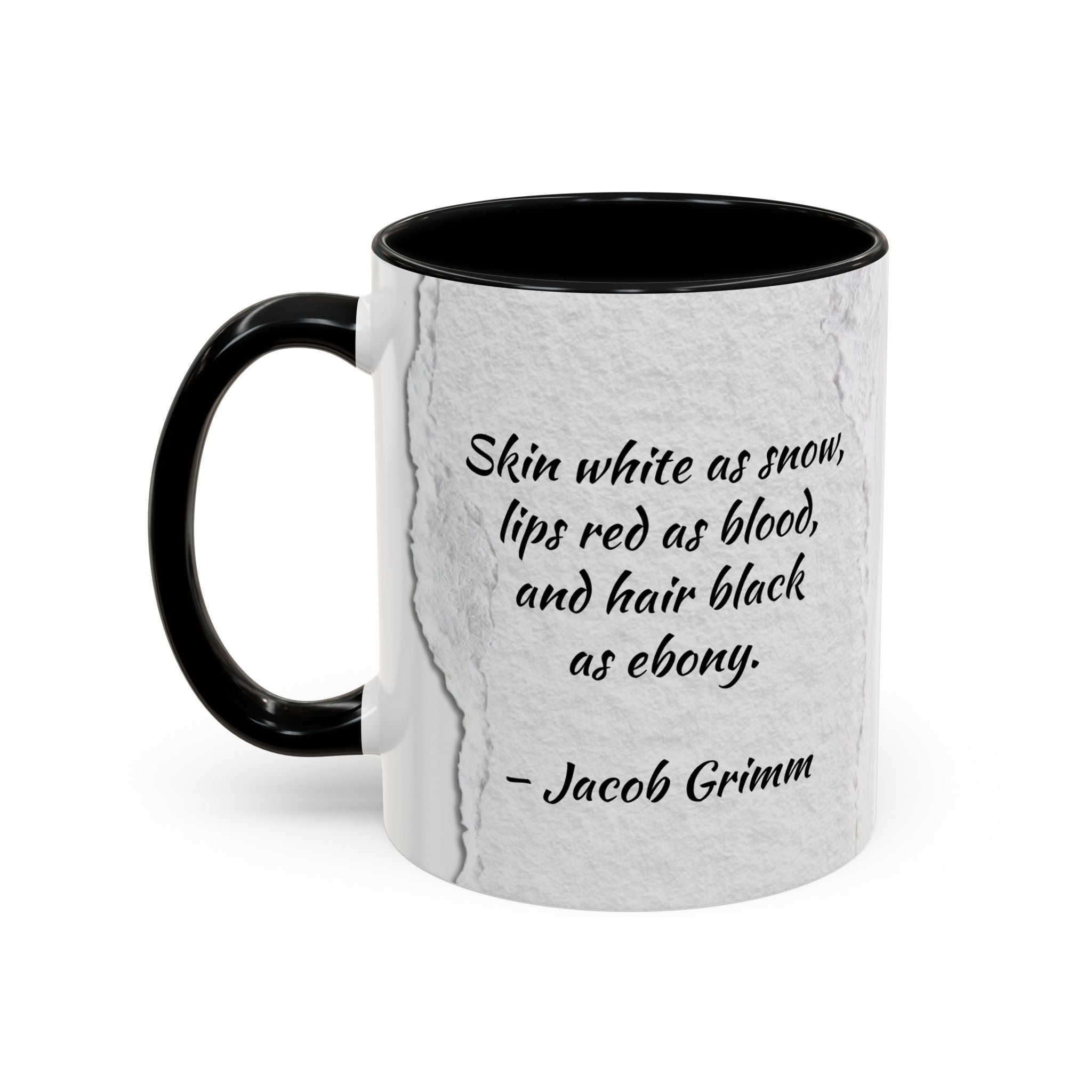 Brother's Grimm Snow White quote  with picture Accent Coffee Mug (11, 15oz) | Fairytale lover's mug