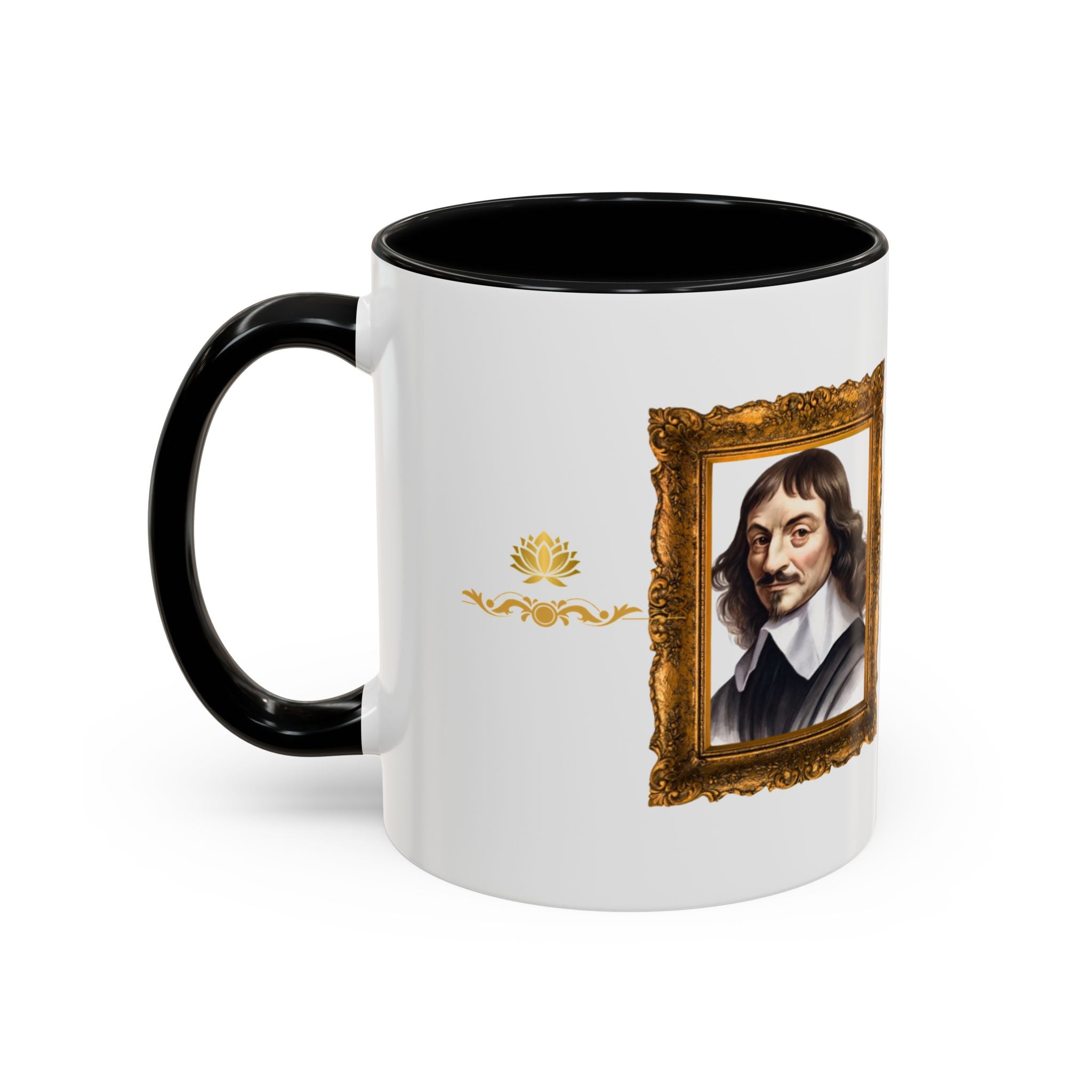 Rene Descartes -  I think, therefore I am - Quote Accent Coffee Mug (11, 15oz)