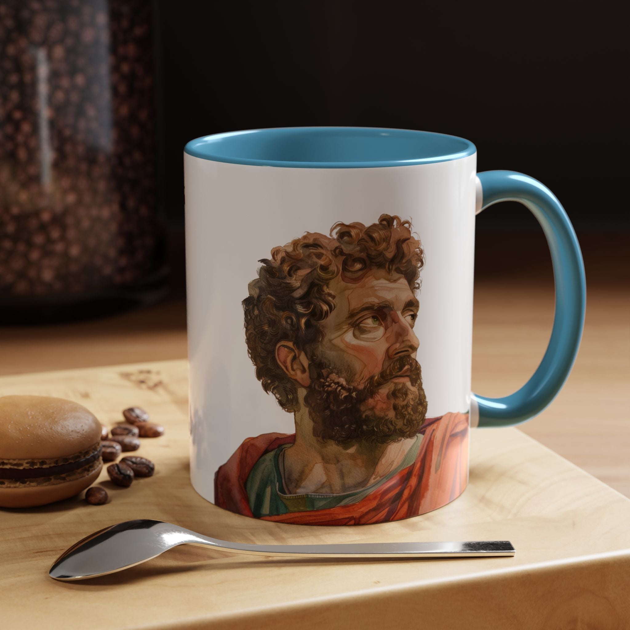 Marcus Aurelius death vs living Quote Mug | Philosophical Coffee Cup | 11oz, 15oz Accent Mugs for Thinkers| Stoics| Roman Empire