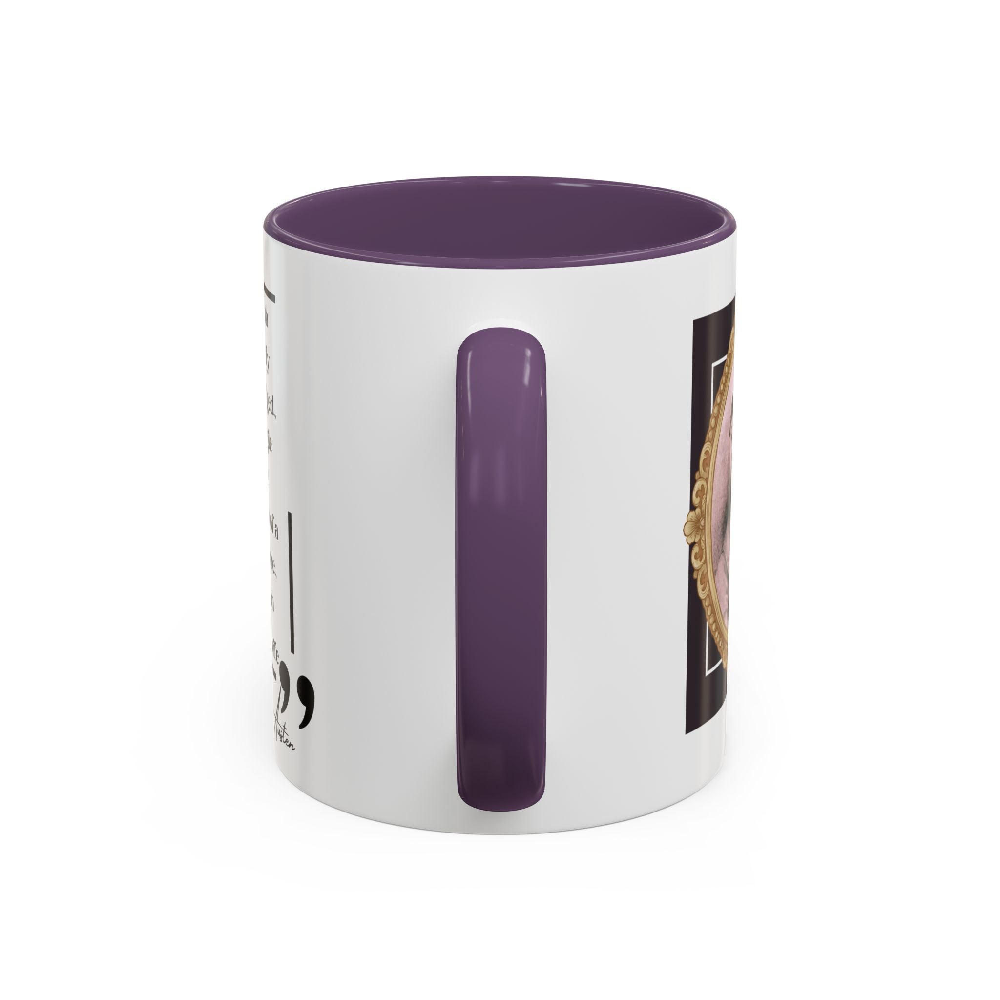 Jane Austen Quote It Is a Truth Universally Acknowledged, That a Single Man in Possession Accent Coffee Mug - 11oz & 15oz Options