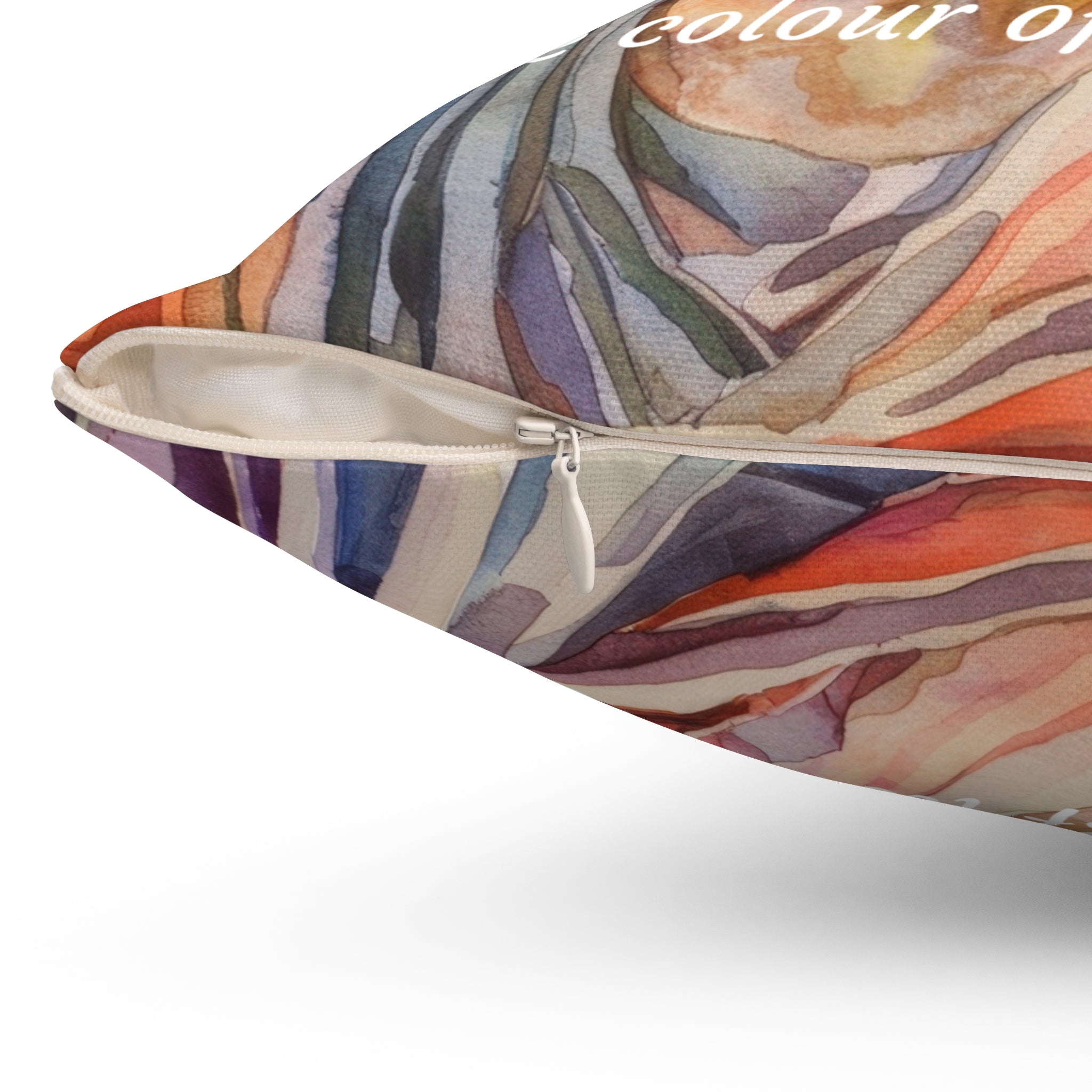 Marcus Aurelius The soul becomes dyed with the colour of its thoughts Quote Spun Polyester Square Pillow | Stoicism and Philosophy Gift