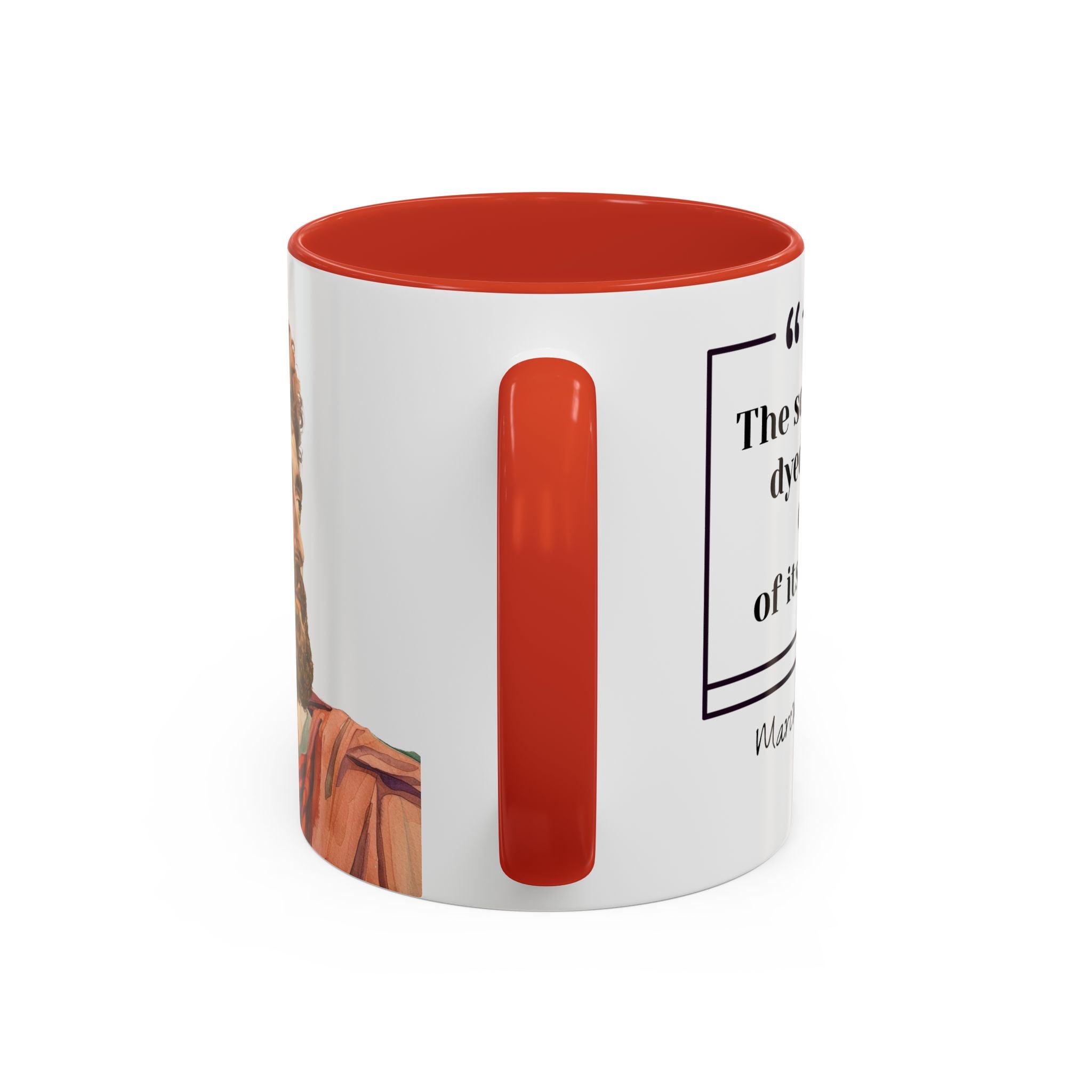 Marcus Aurelius Colour of a Soul Quote Mug | Philosophical Coffee Cup | 11oz, 15oz Accent Mugs for Thinkers| Stoics| Roman Empire