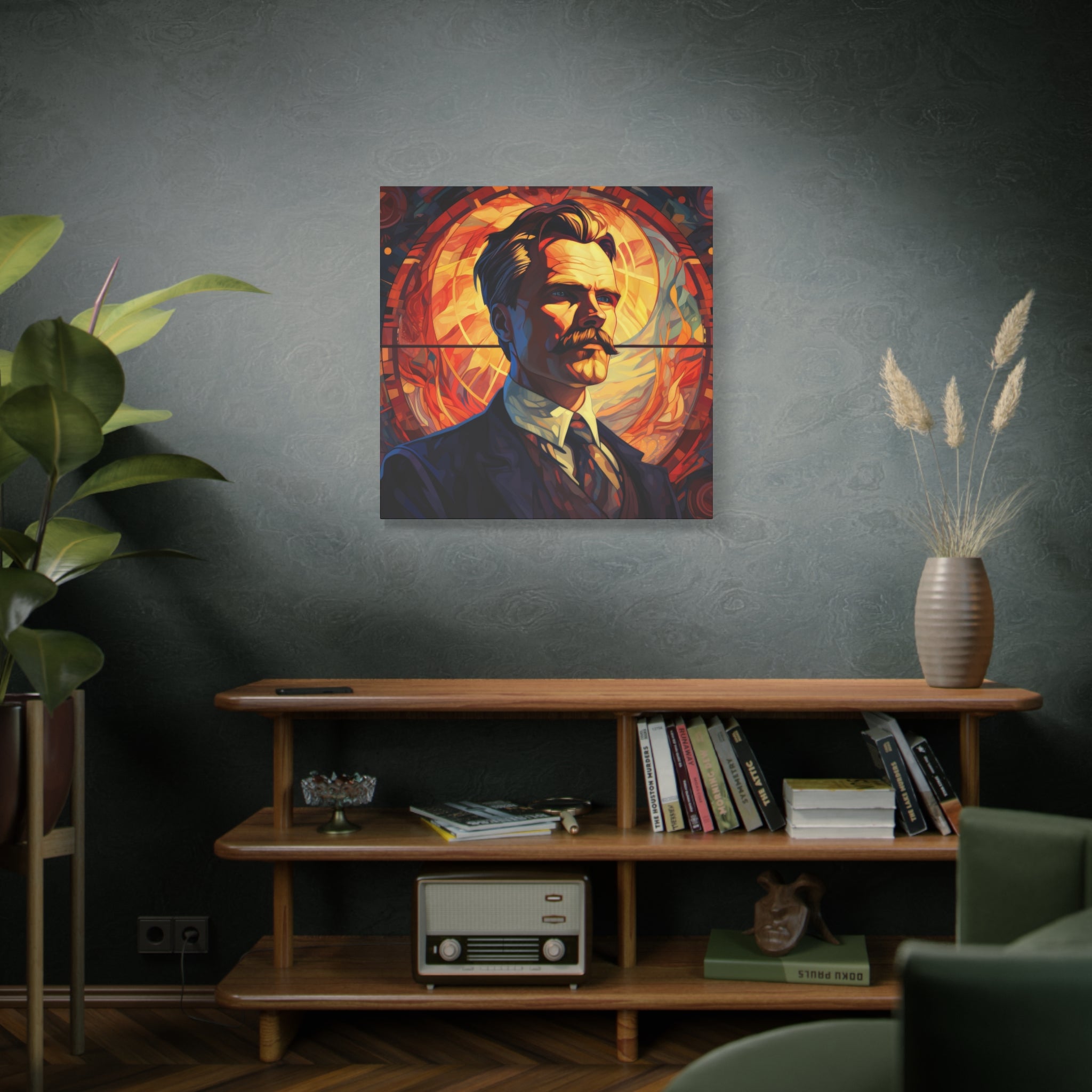 Friedrich Nietzsche Matte Canvas, Stretched, 1.25