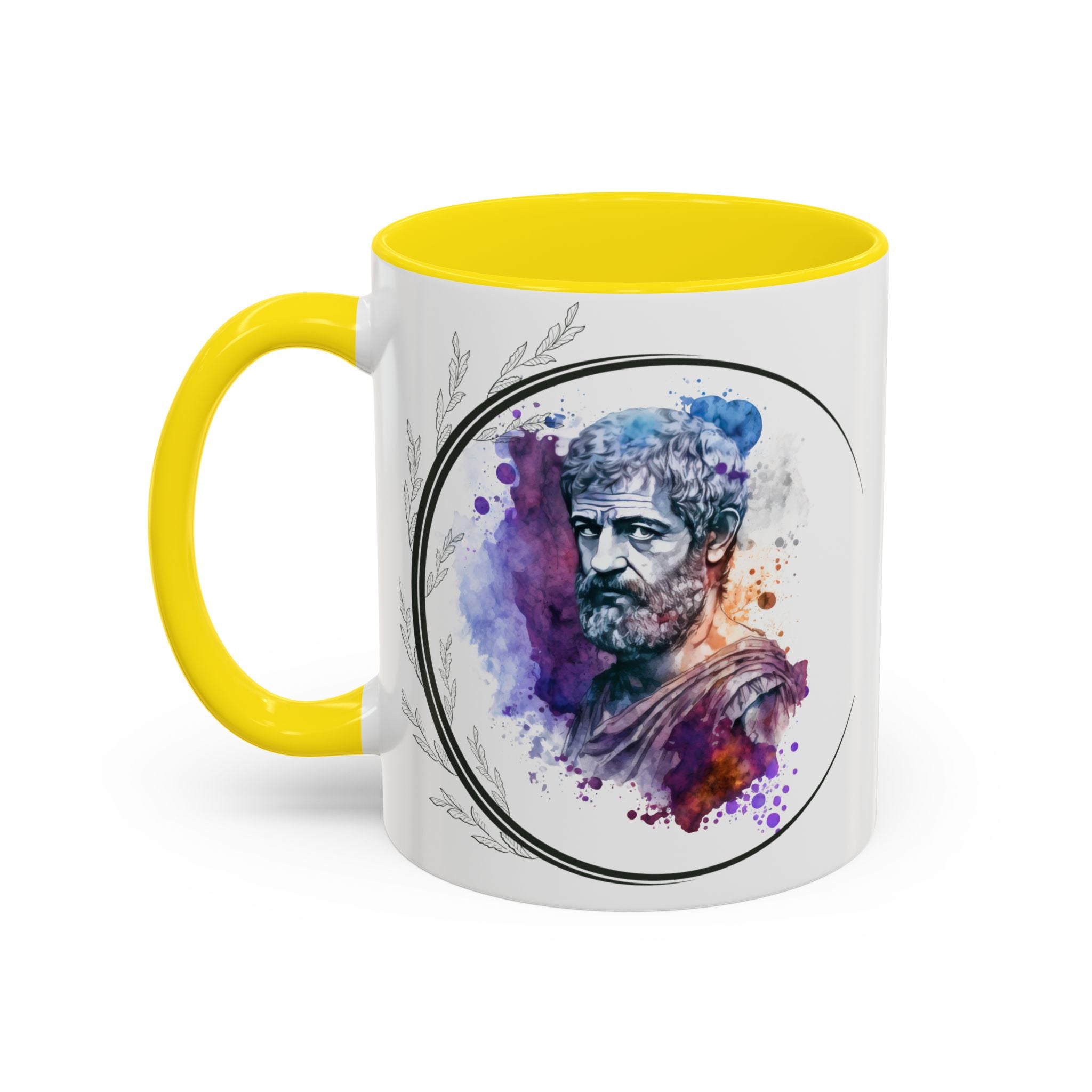 Aristotle What is a Friend Quote Mug | Motivational Philosophy Cup | 11oz, 15oz Accent Mugs for Thinkers & Positivity Lovers