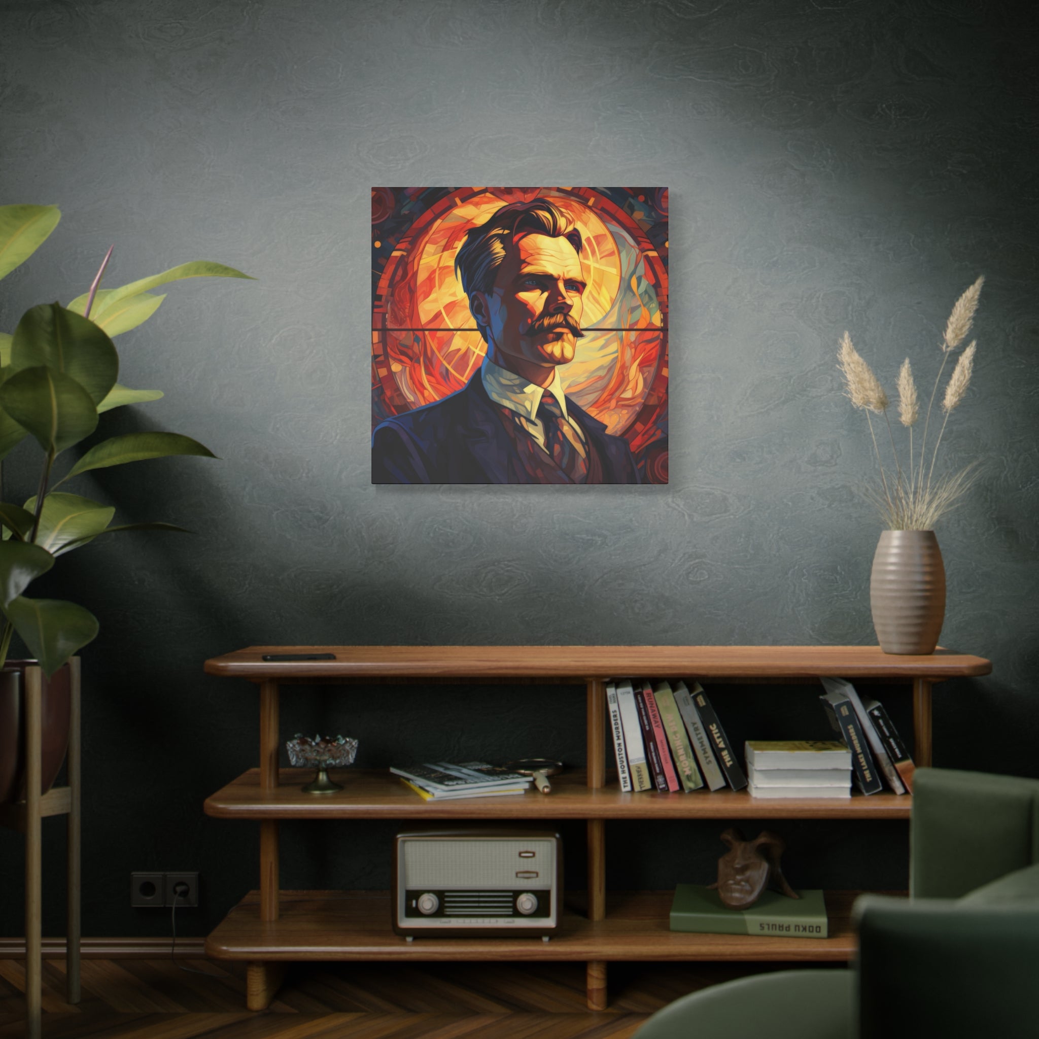 Friedrich Nietzsche Matte Canvas, Stretched, 1.25