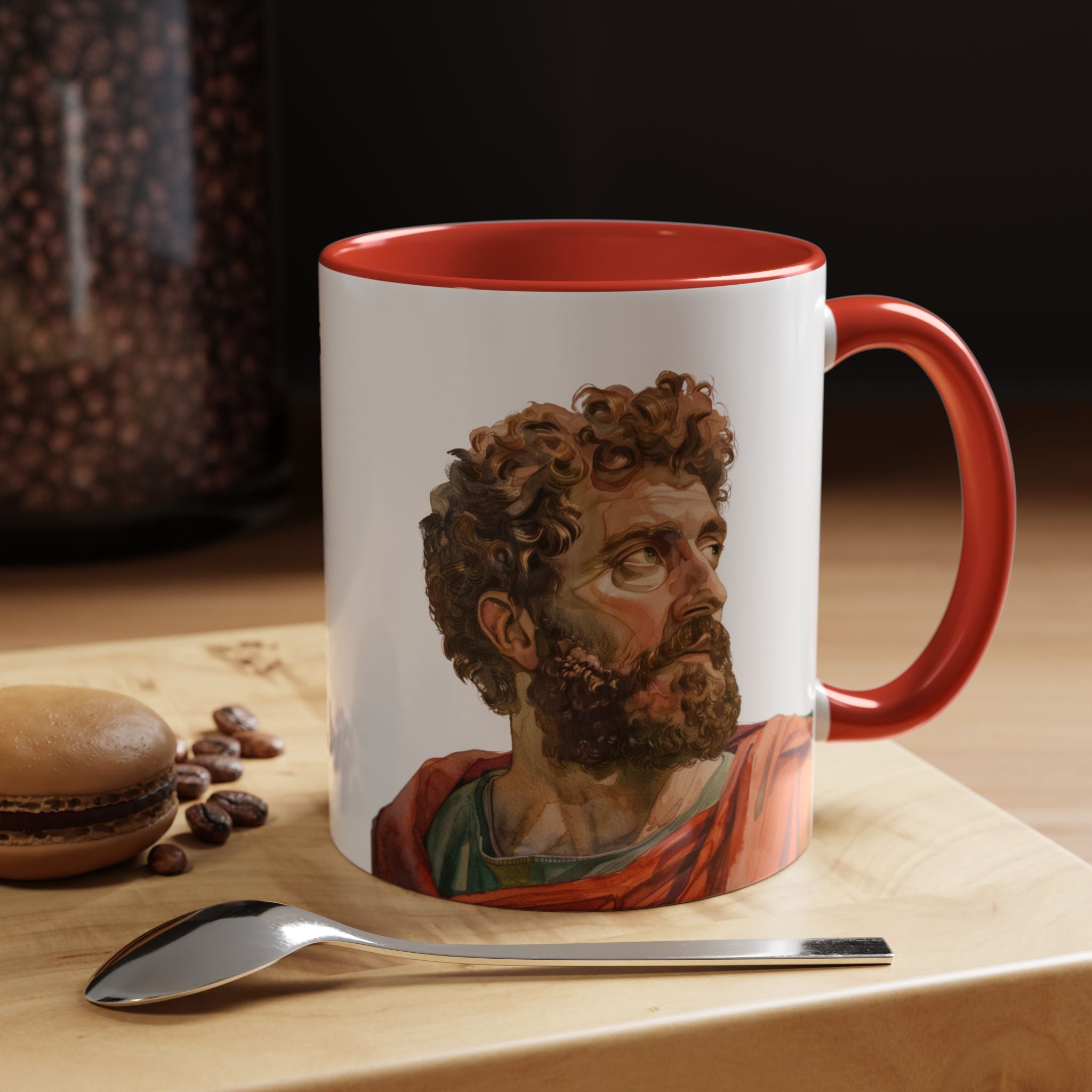Marcus Aurelius death vs living Quote Mug | Philosophical Coffee Cup | 11oz, 15oz Accent Mugs for Thinkers| Stoics| Roman Empire