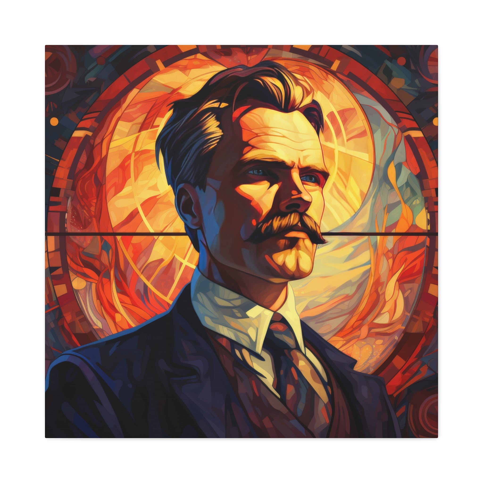Friedrich Nietzsche Matte Canvas, Stretched, 1.25