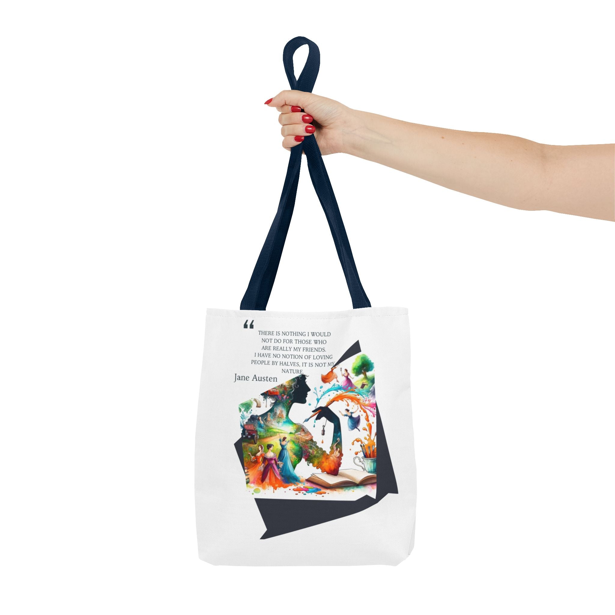 Jane Austen - There is nothing I wouldn't do for my friends Tote Bag (AOP) in 3 sizes