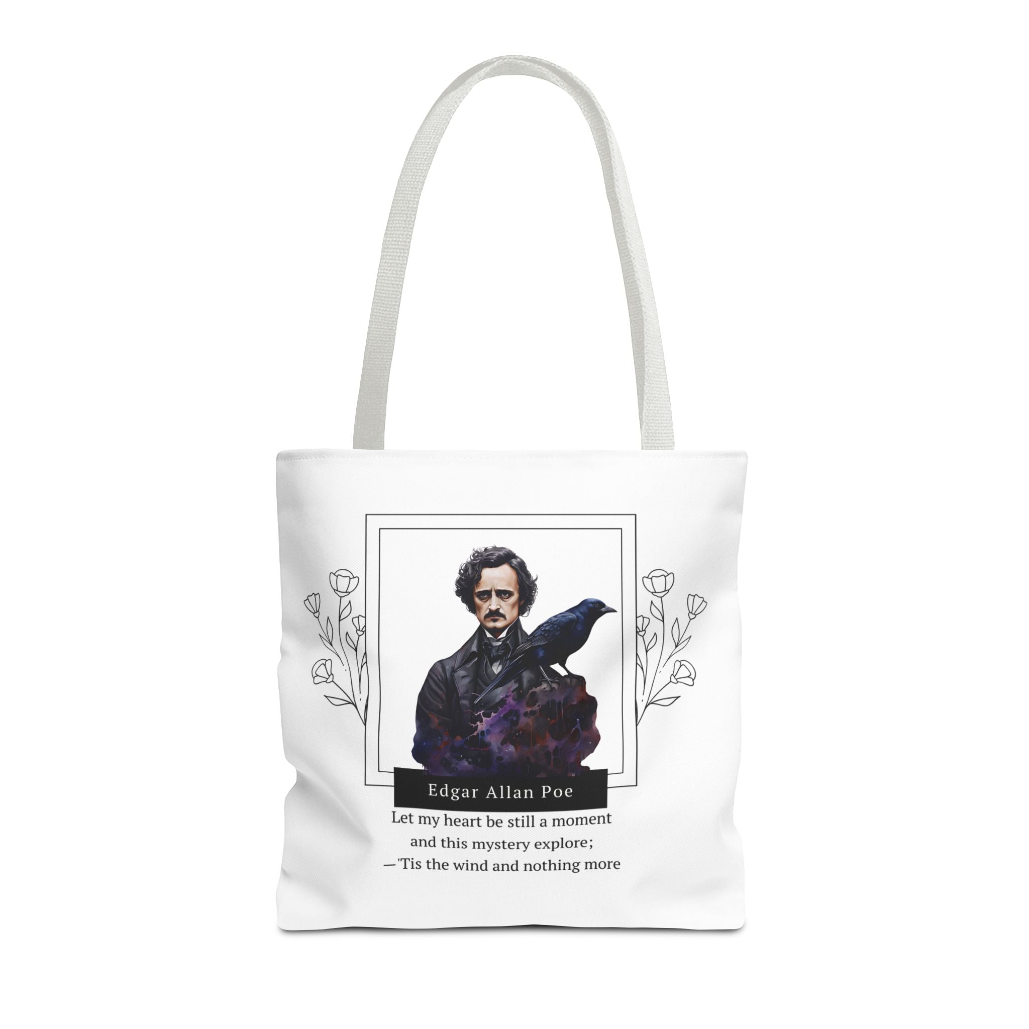 Edgar Allan Poe The Raven Quote Tote Bag | Gothic Mystery AOP Tote