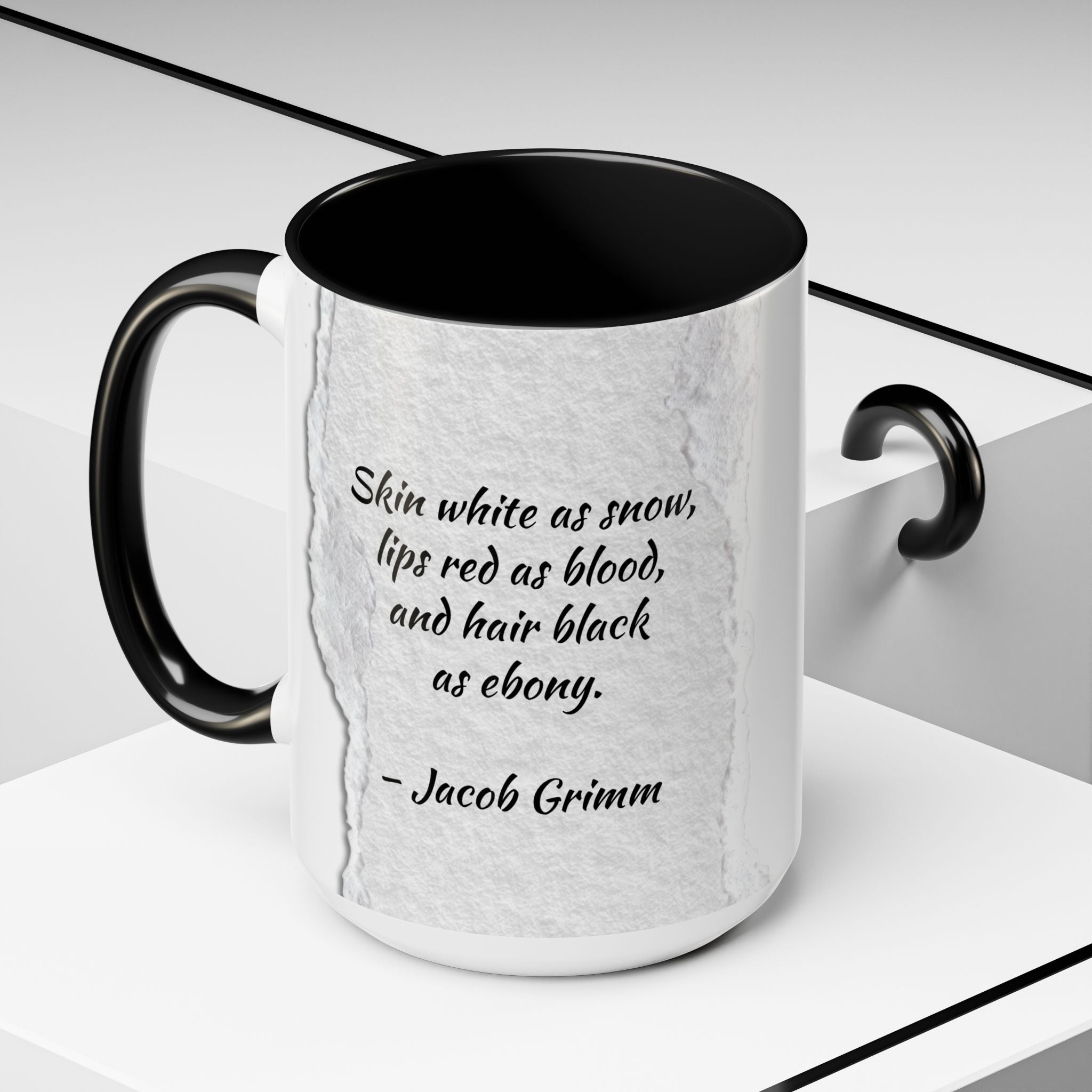 Brother's Grimm Snow White quote  with picture Accent Coffee Mug (11, 15oz) | Fairytale lover's mug