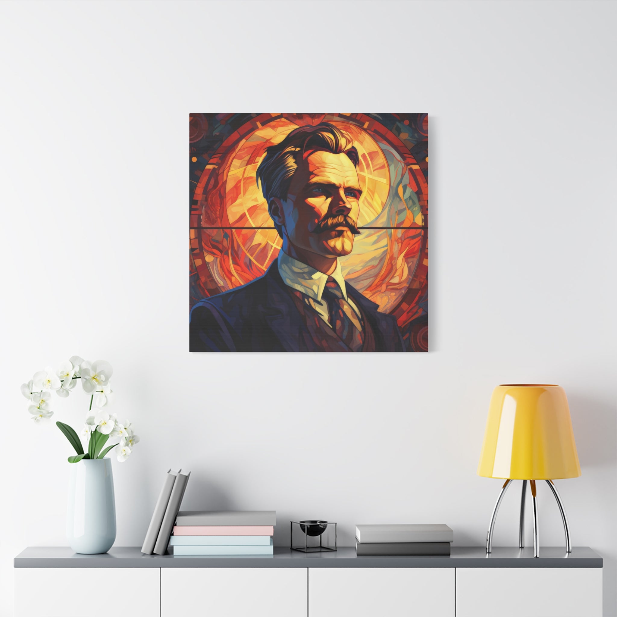 Friedrich Nietzsche Matte Canvas, Stretched, 1.25