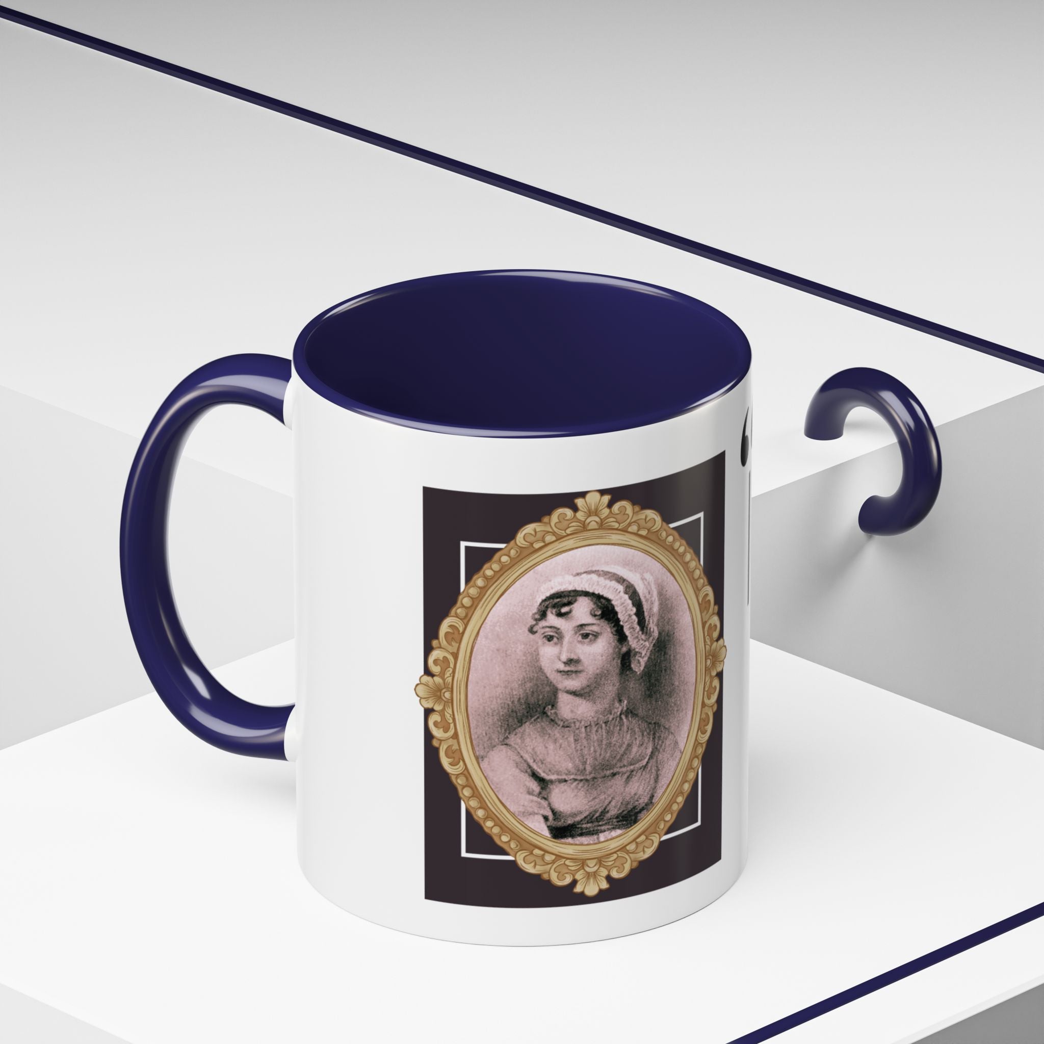 Jane Austen - Ah! There is nothing like staying at home for real comfort. Quote Accent Coffee Mug (11, 15oz)