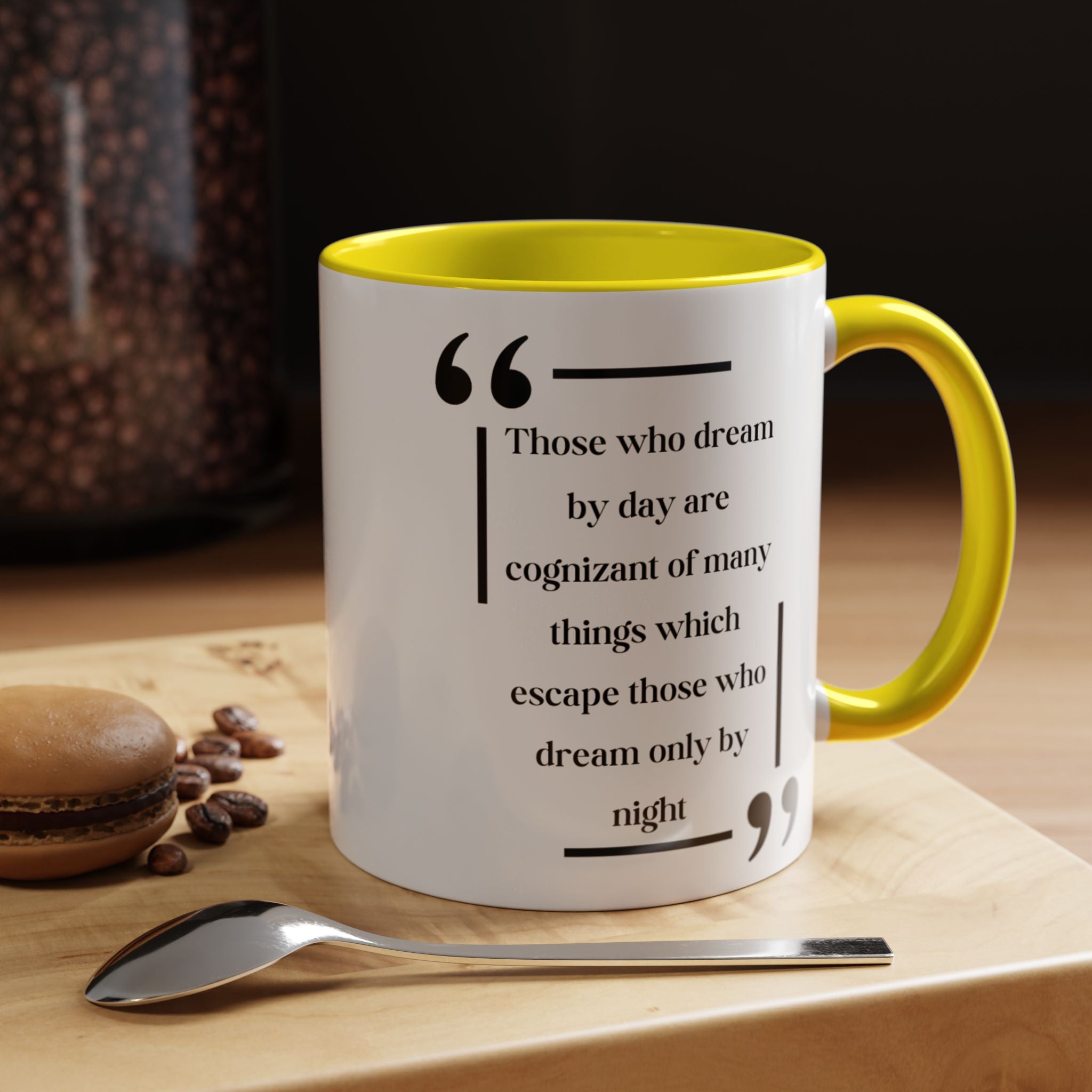 Edgar Allan Poe Quote Those Who Dream by Day Mug with Author Picture - 11oz & 15oz Options | Creativity and Imagination