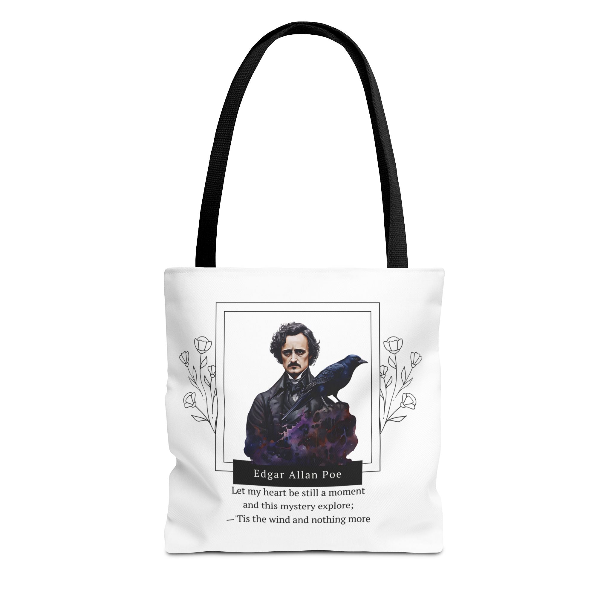 Edgar Allan Poe The Raven Quote Tote Bag | Gothic Mystery AOP Tote