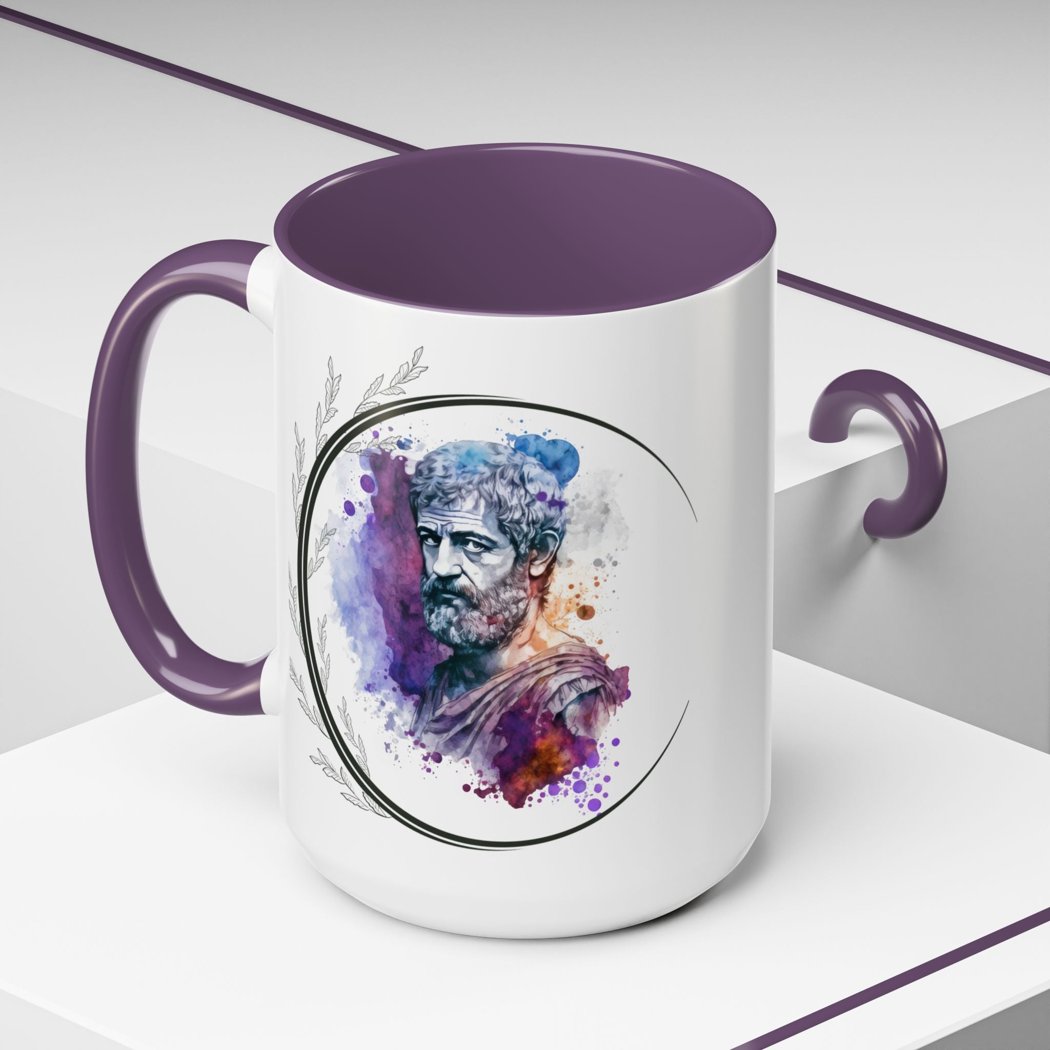 Aristotle What is a Friend Quote Mug | Motivational Philosophy Cup | 11oz, 15oz Accent Mugs for Thinkers & Positivity Lovers