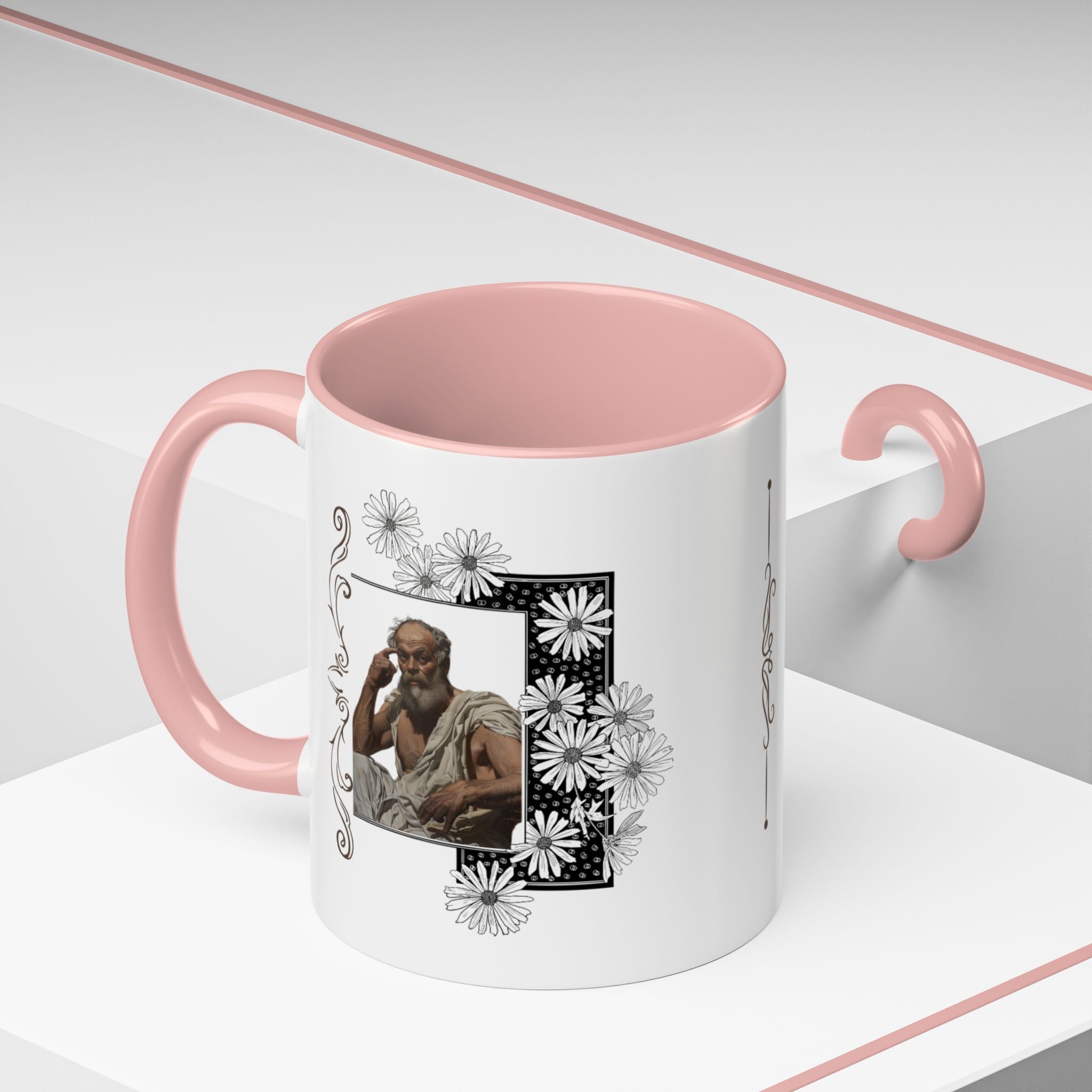 Socrates I Cannot Teach, Only Make Them Think Quote Mug | Thought-Provoking Philosophy Coffee Cup | 11oz, 15oz Accent Mugs for Philosophers