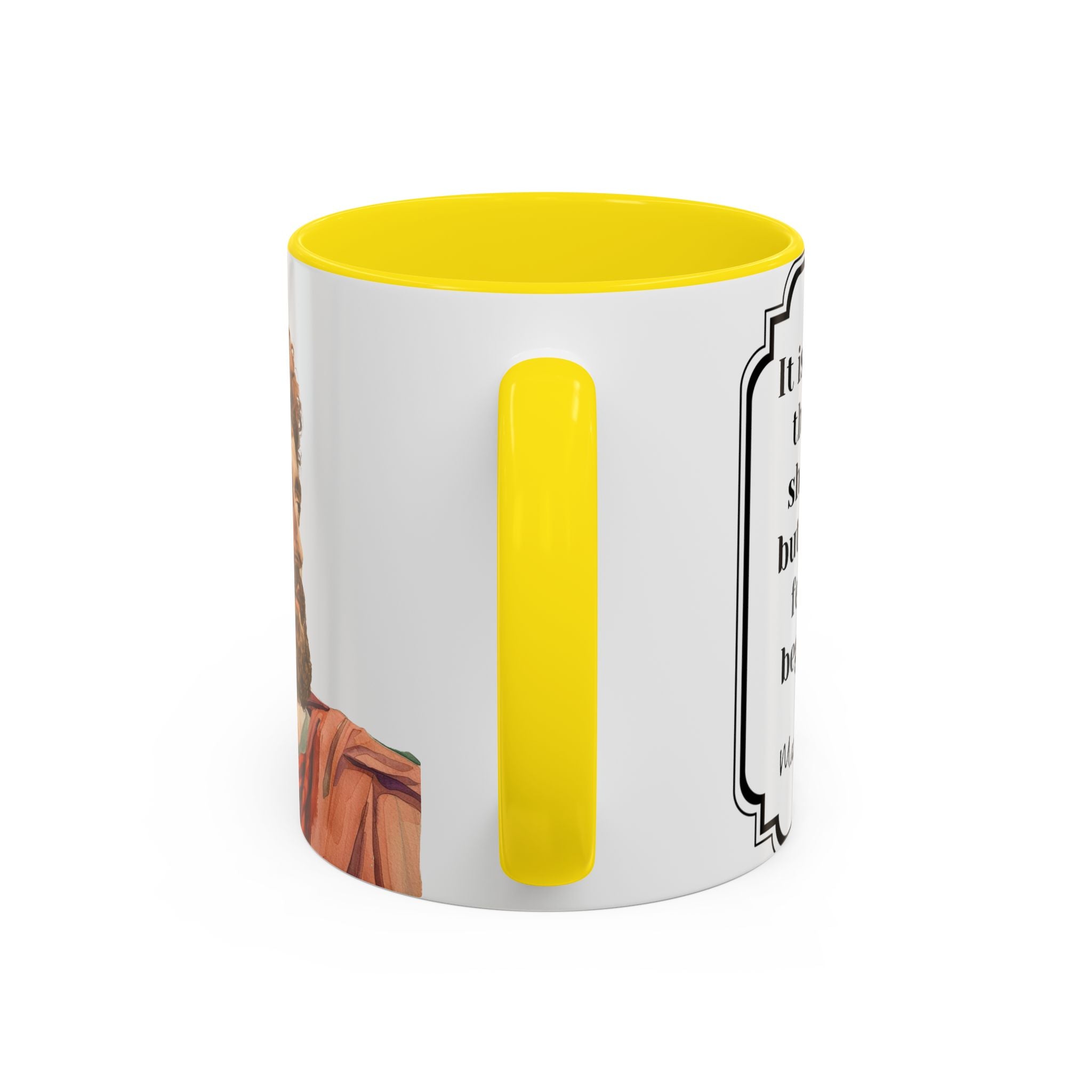 Marcus Aurelius death vs living Quote Mug | Philosophical Coffee Cup | 11oz, 15oz Accent Mugs for Thinkers| Stoics| Roman Empire