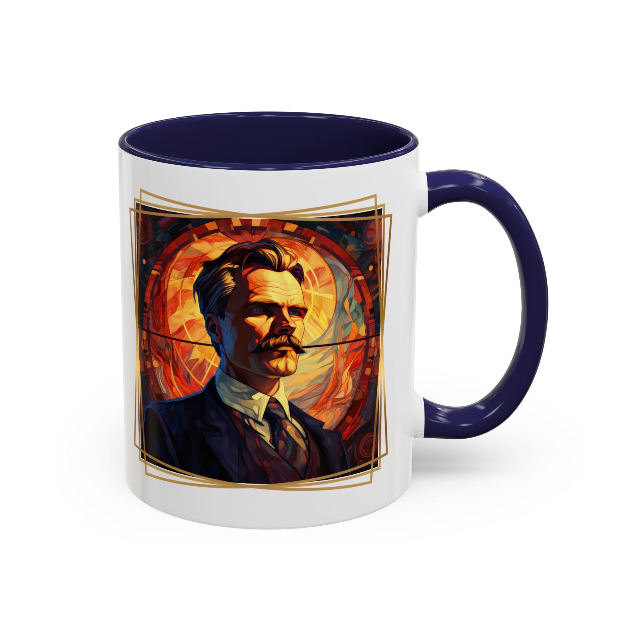 Nietzsche Friendship makes a Marriage Quote Coffee Cup | 11oz, 15oz Accent Mugs for Philosophy Lovers & Thoughtful Gifts