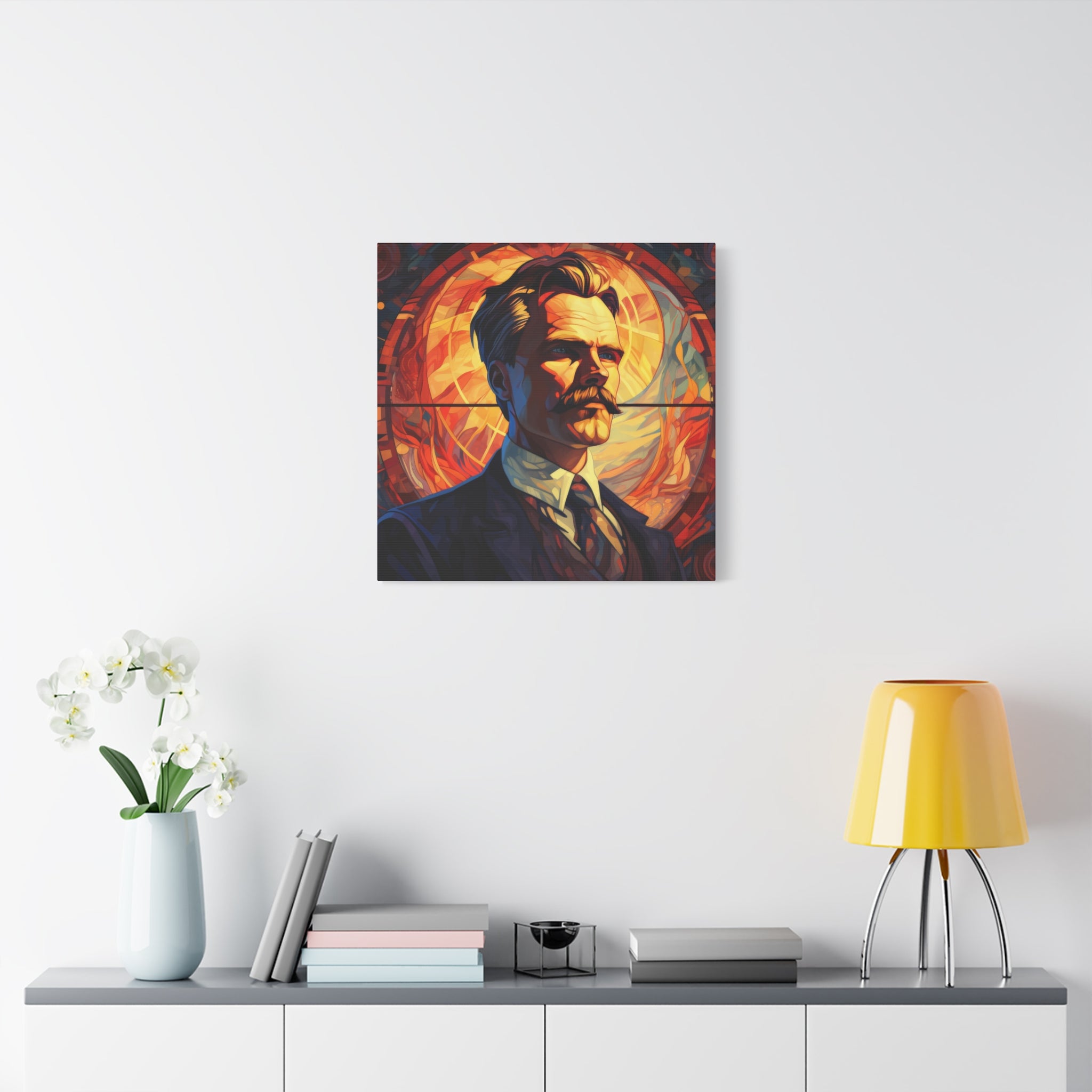 Friedrich Nietzsche Matte Canvas, Stretched, 1.25