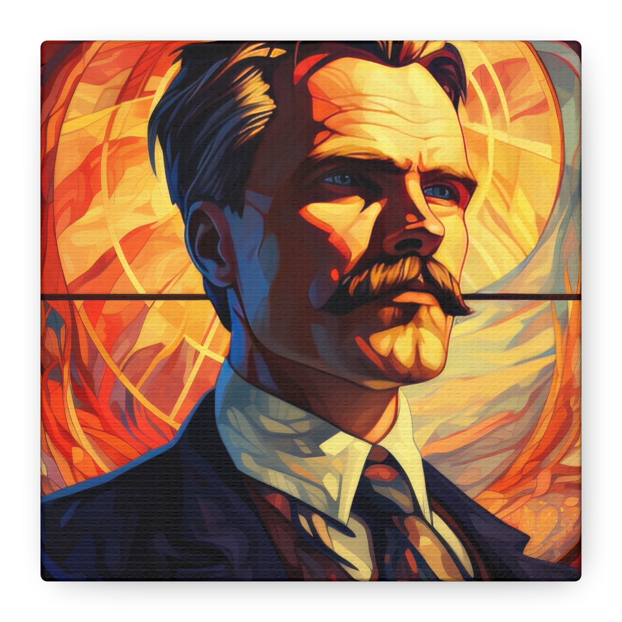 Friedrich Nietzsche Matte Canvas, Stretched, 1.25" | German Philosopher | Nihilism